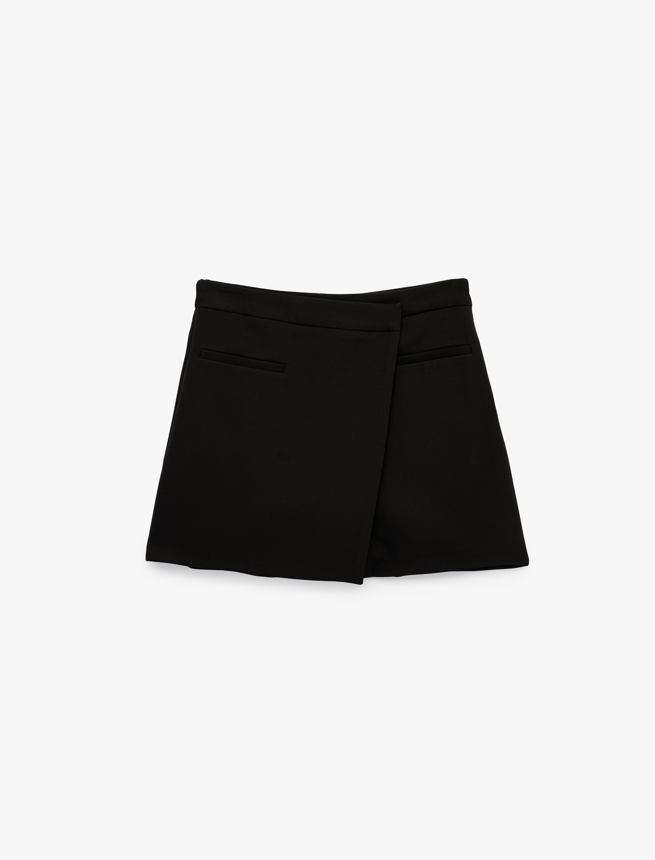   Kruvaze Mini Şort Etek