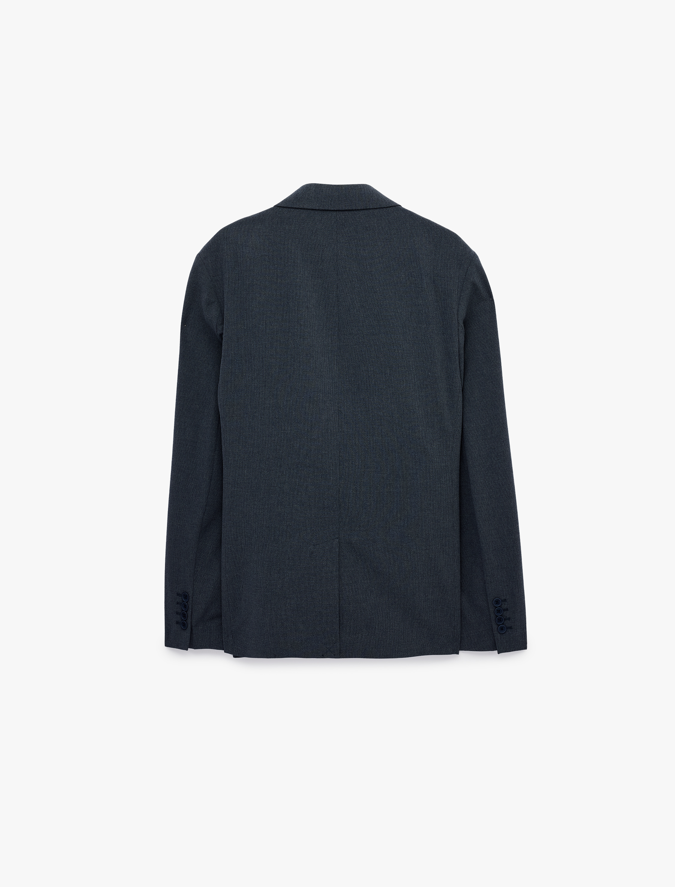   Regular Fit Uzun Kollu Cepli Düğmeli Gömlek Yaka Blazer Ceket