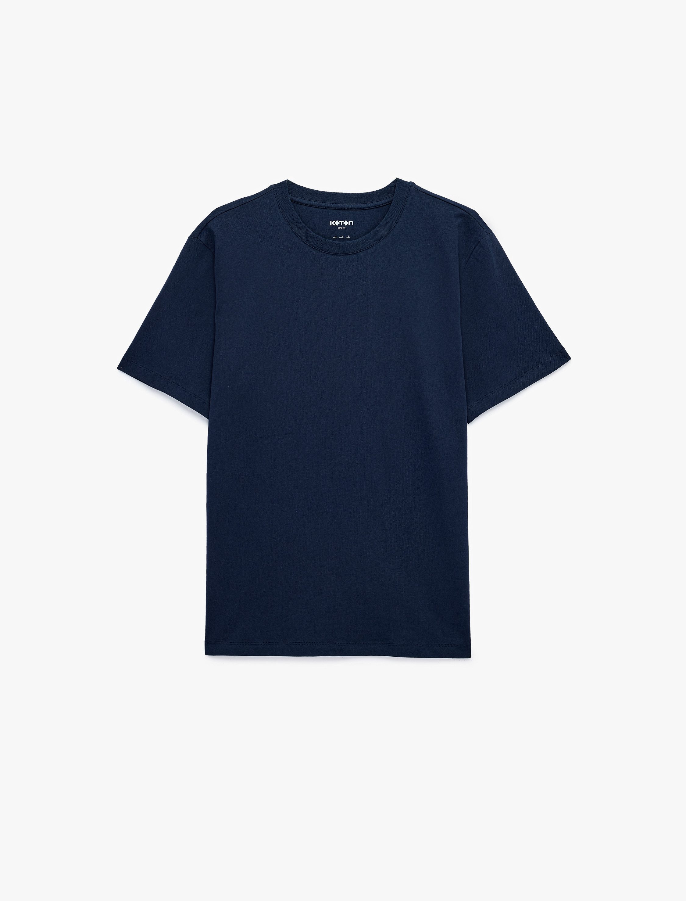   Kısa Kollu Bisiklet Yaka Rahat Kalıp Pamuklu Basic Spor Tişört