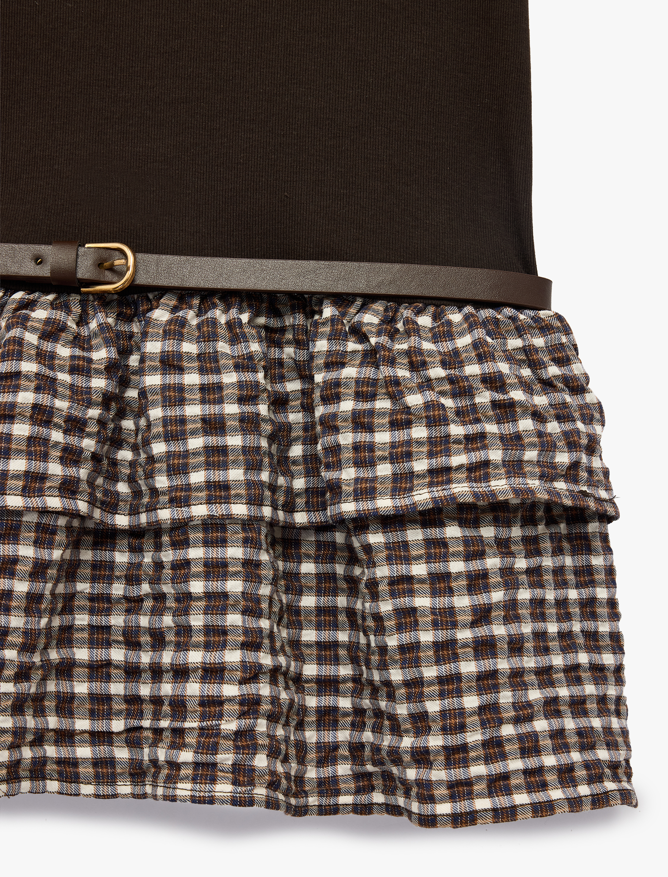  Kız Çocuk Kemer Detaylı Kolsuz Bisiklet Yaka Pamuklu Elbise