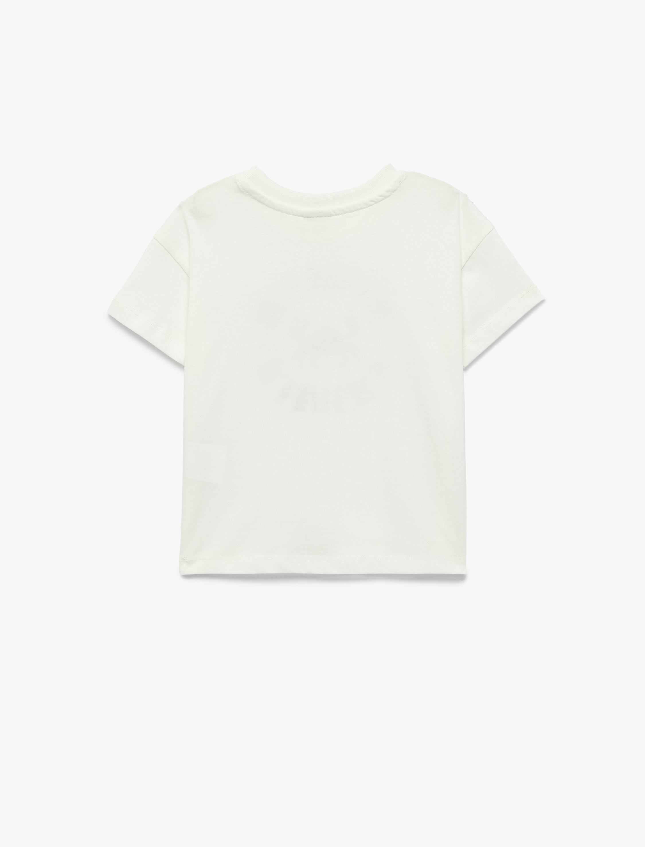  Erkek Bebek Yengeç Baskılı Pamuklu Kısa Kollu Bisiklet Yaka Tişört