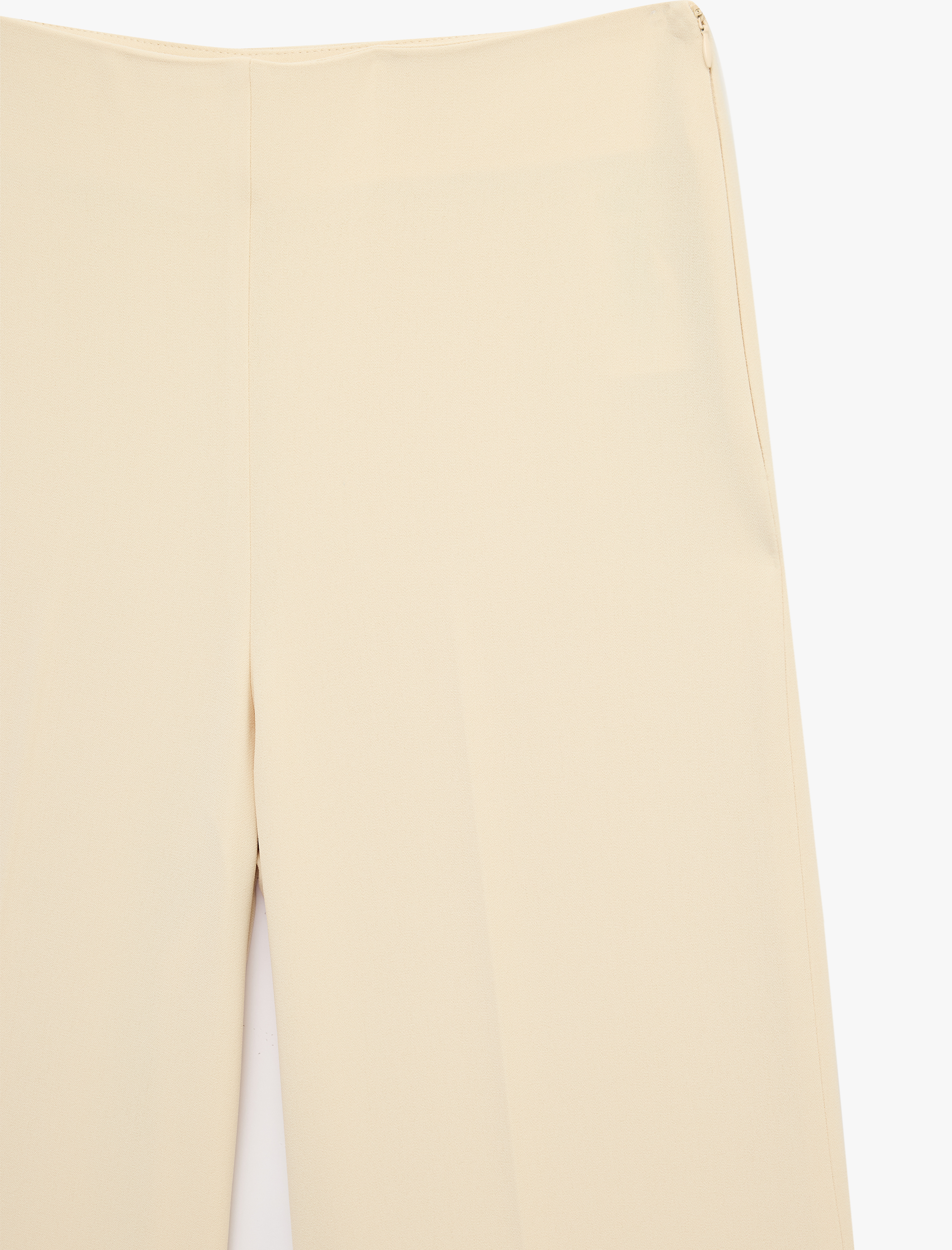   Krep Kumaş Yüksek Bel Geniş Paça Palazzo Pantolon