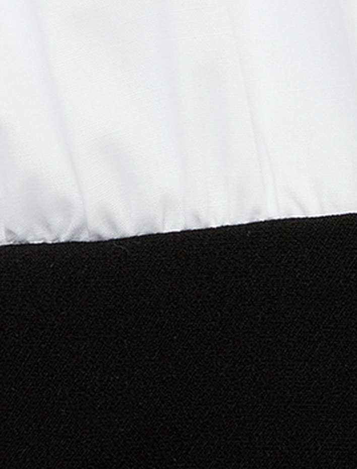  Pamuklu Slim Fit Renk Kontrastlı Kısa Kollu Korse Detaylı Gömlek