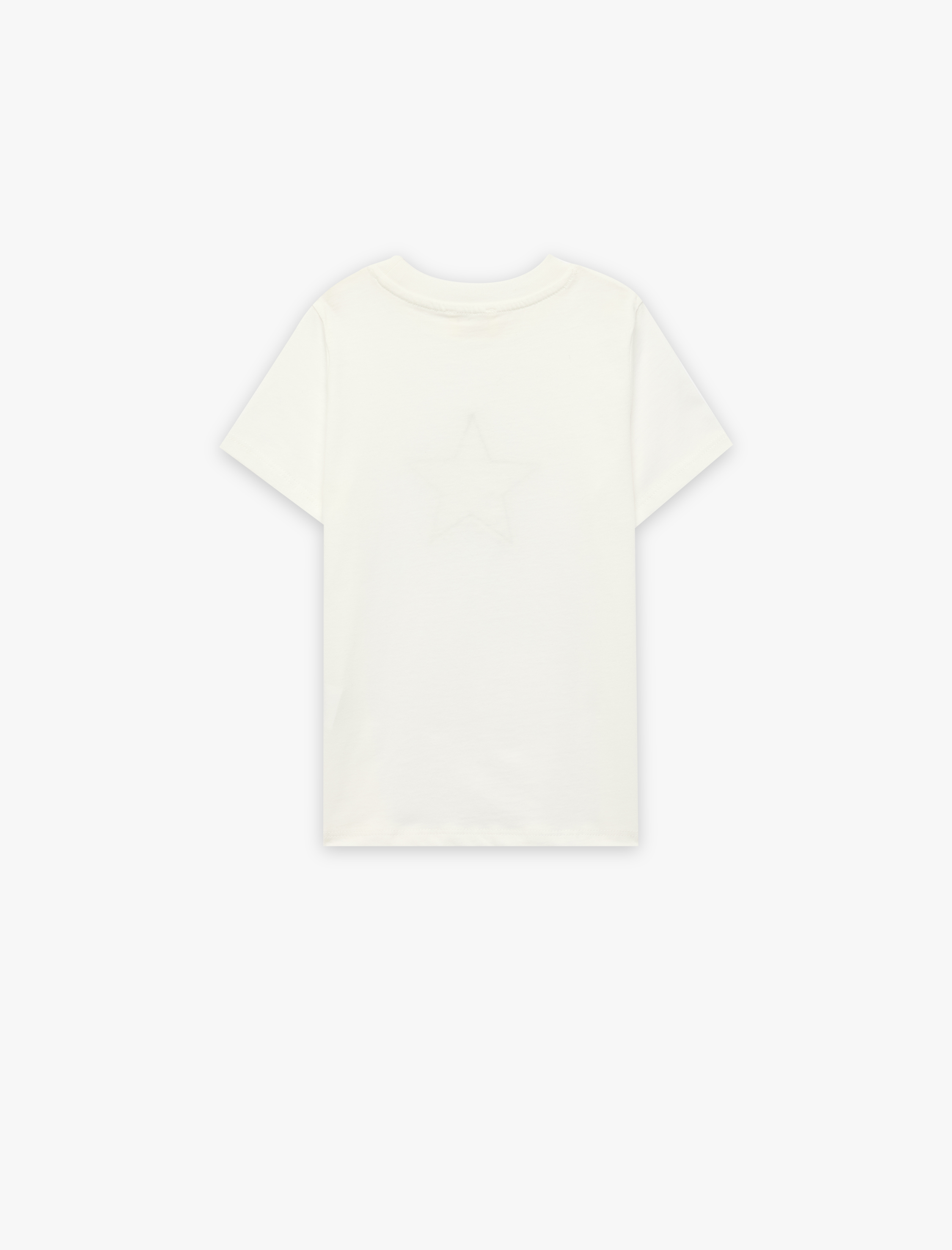  Kız Çocuk Pamuklu Bisiklet Yaka Leopar Baskılı Yıldız Detaylı Kısa Kollu Tişört