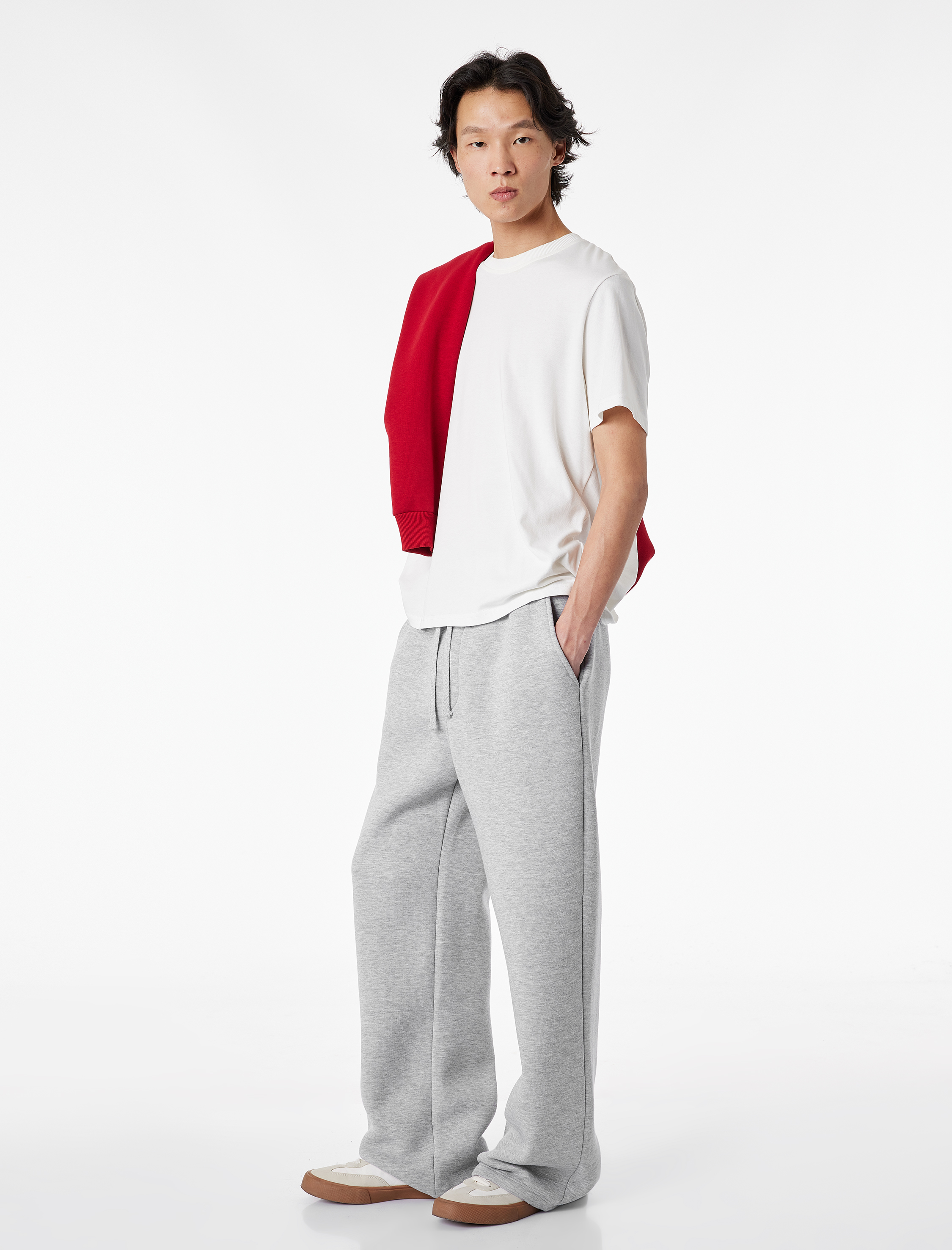   Şardonlu Cepli Rahat Kalıp Beli Bağcıklı Eşofman Altı