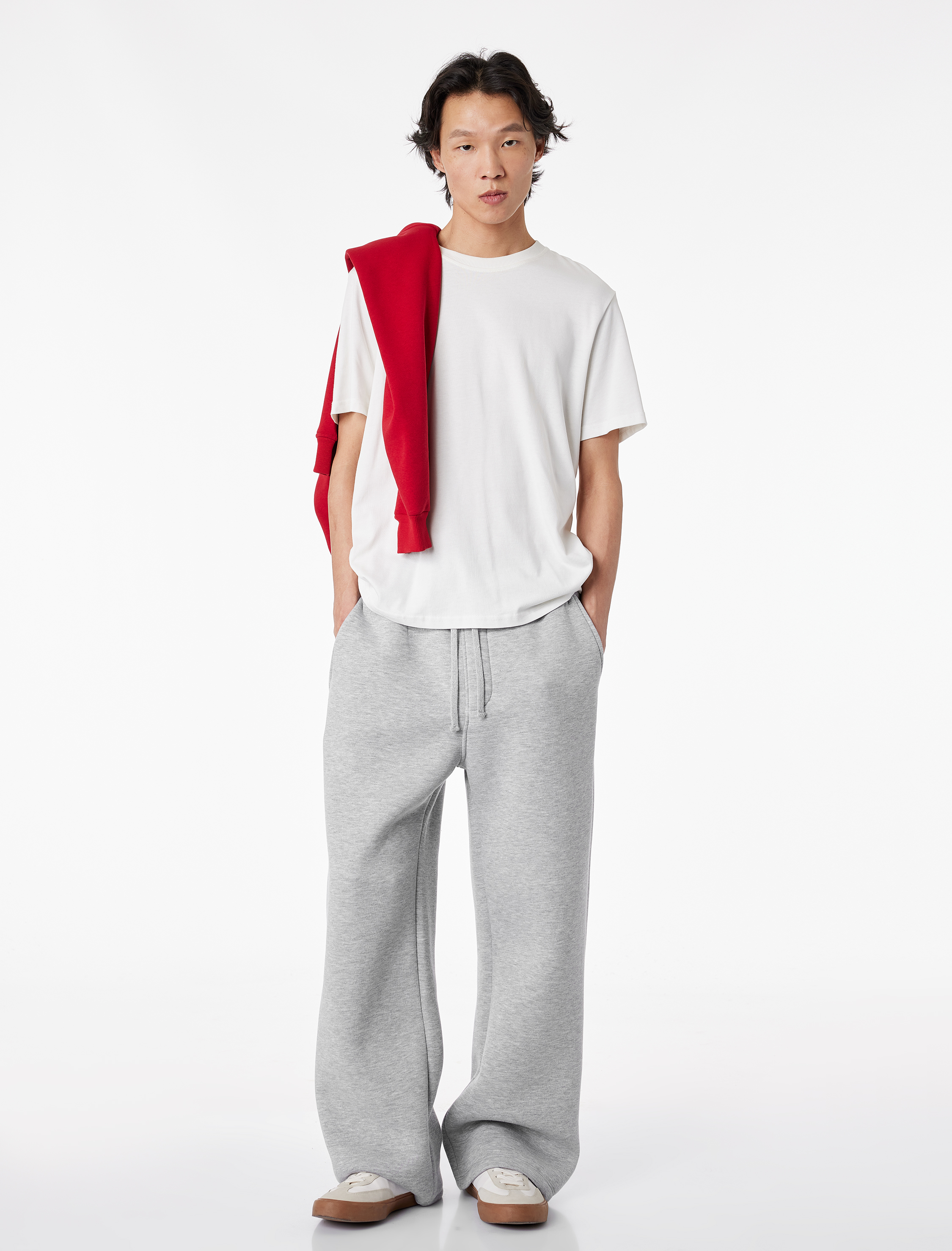   Şardonlu Cepli Rahat Kalıp Beli Bağcıklı Eşofman Altı