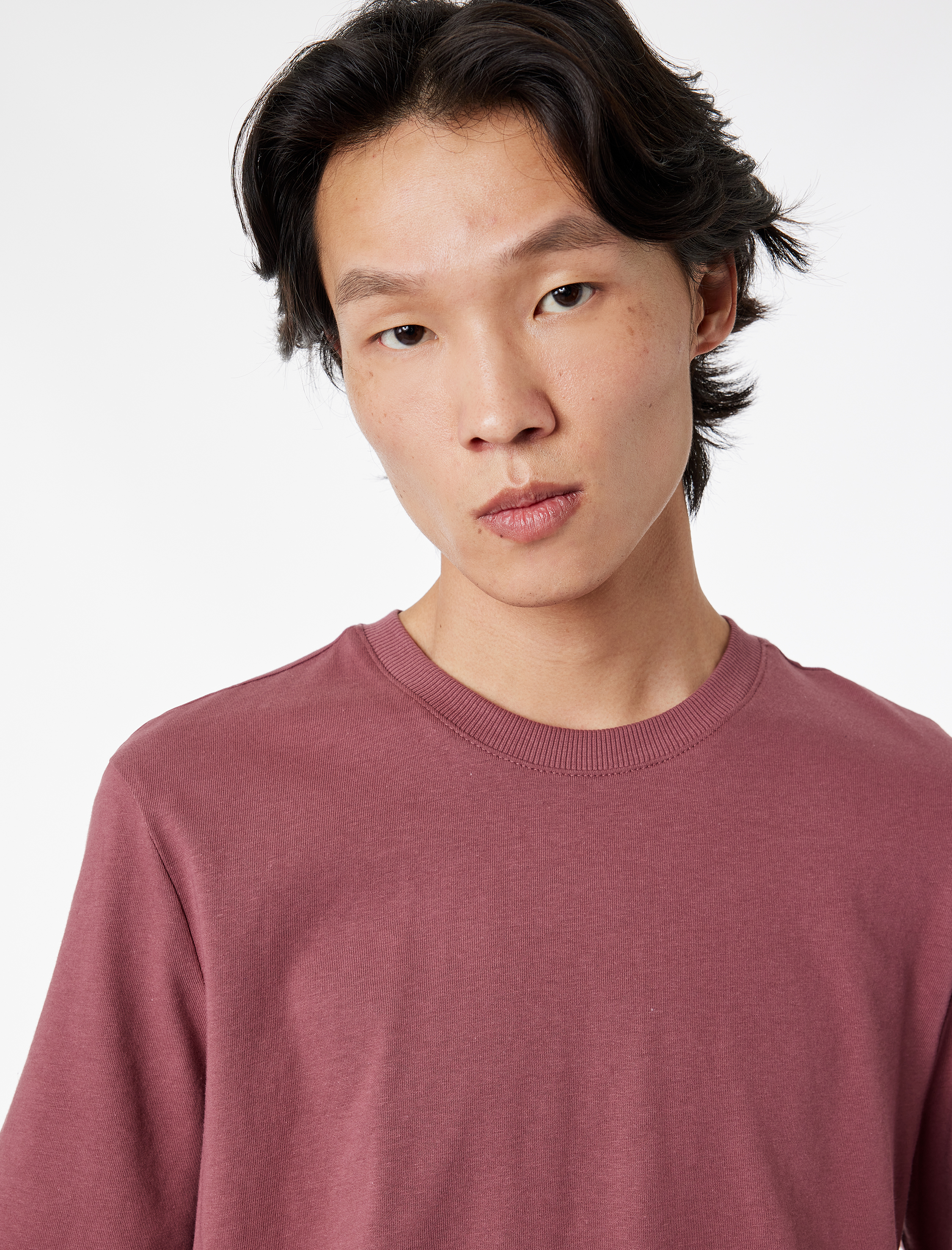   Regular Fit Bisiklet Yaka Pamuklu Basic Kısa Kollu Tişört