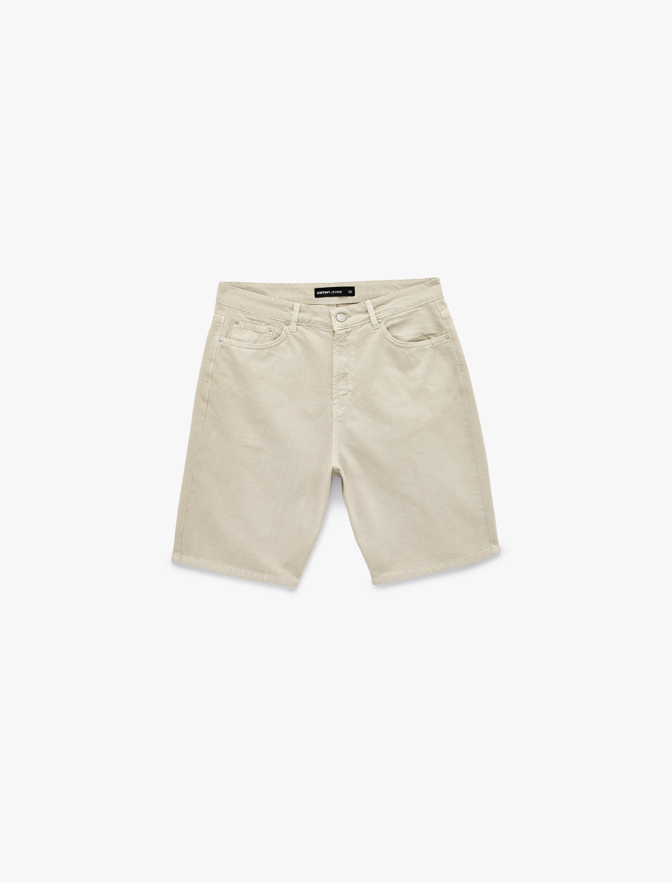   Pamuklu Cepli Rahat Kalıp Normal Bel Jean Şort