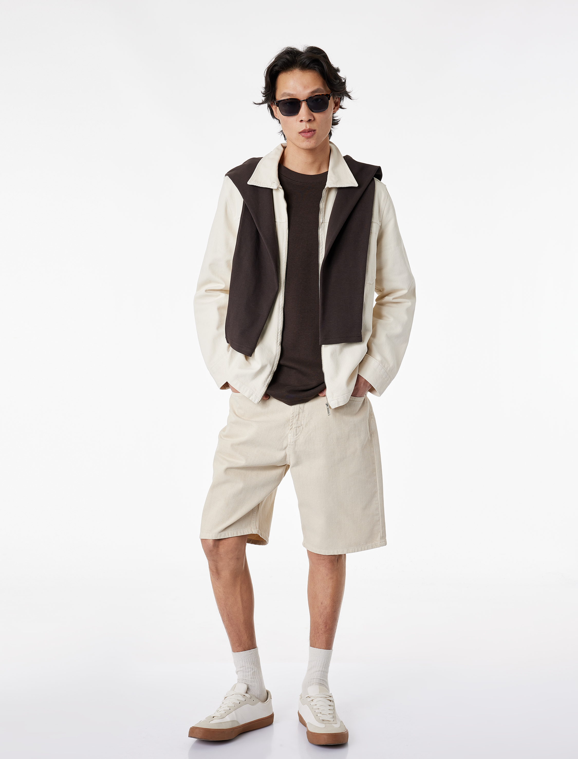   Pamuklu Cepli Rahat Kalıp Normal Bel Jean Şort