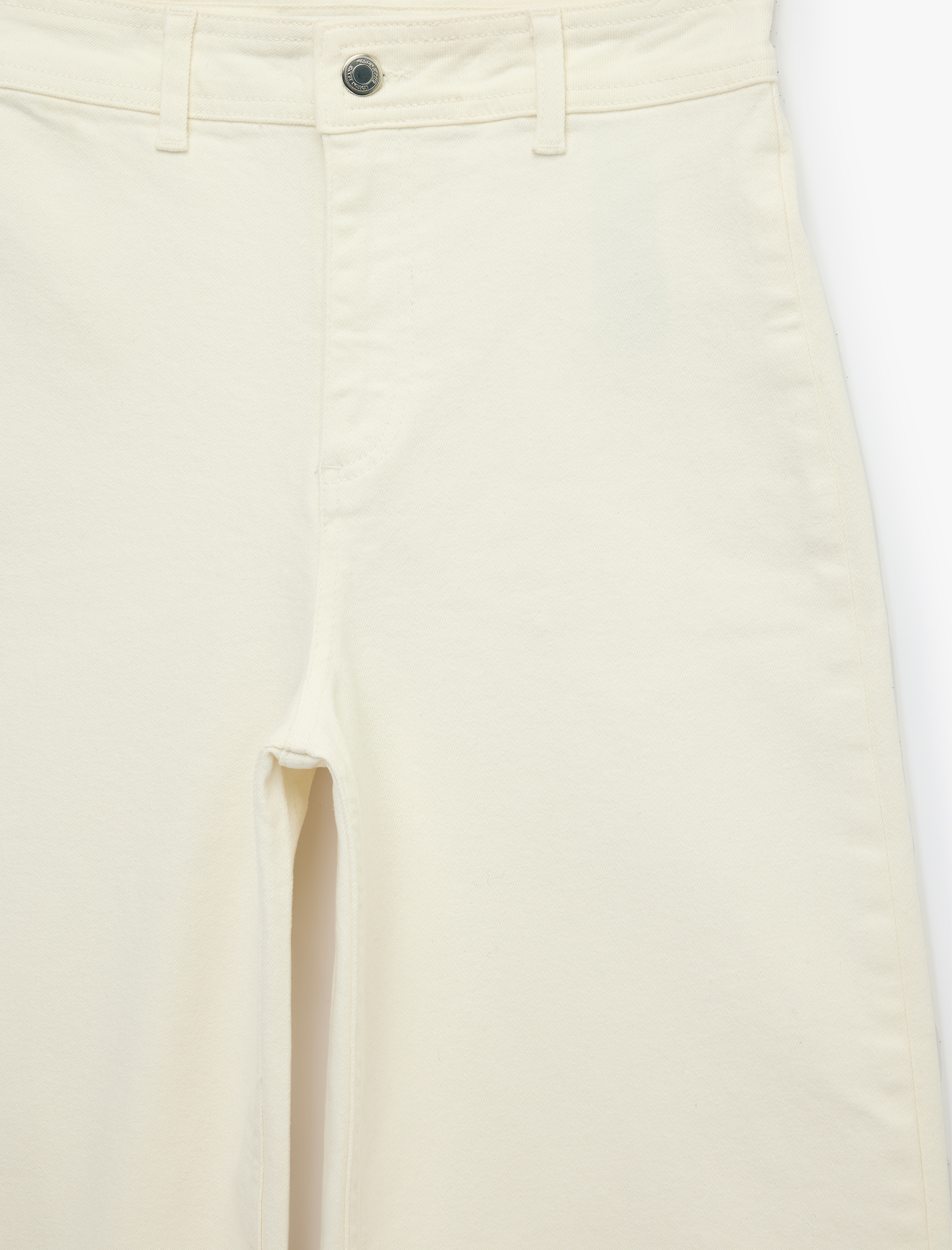   Normal Bel Rahat Kalıp Kesik Paça Jean Pantolon - Culoette Jean