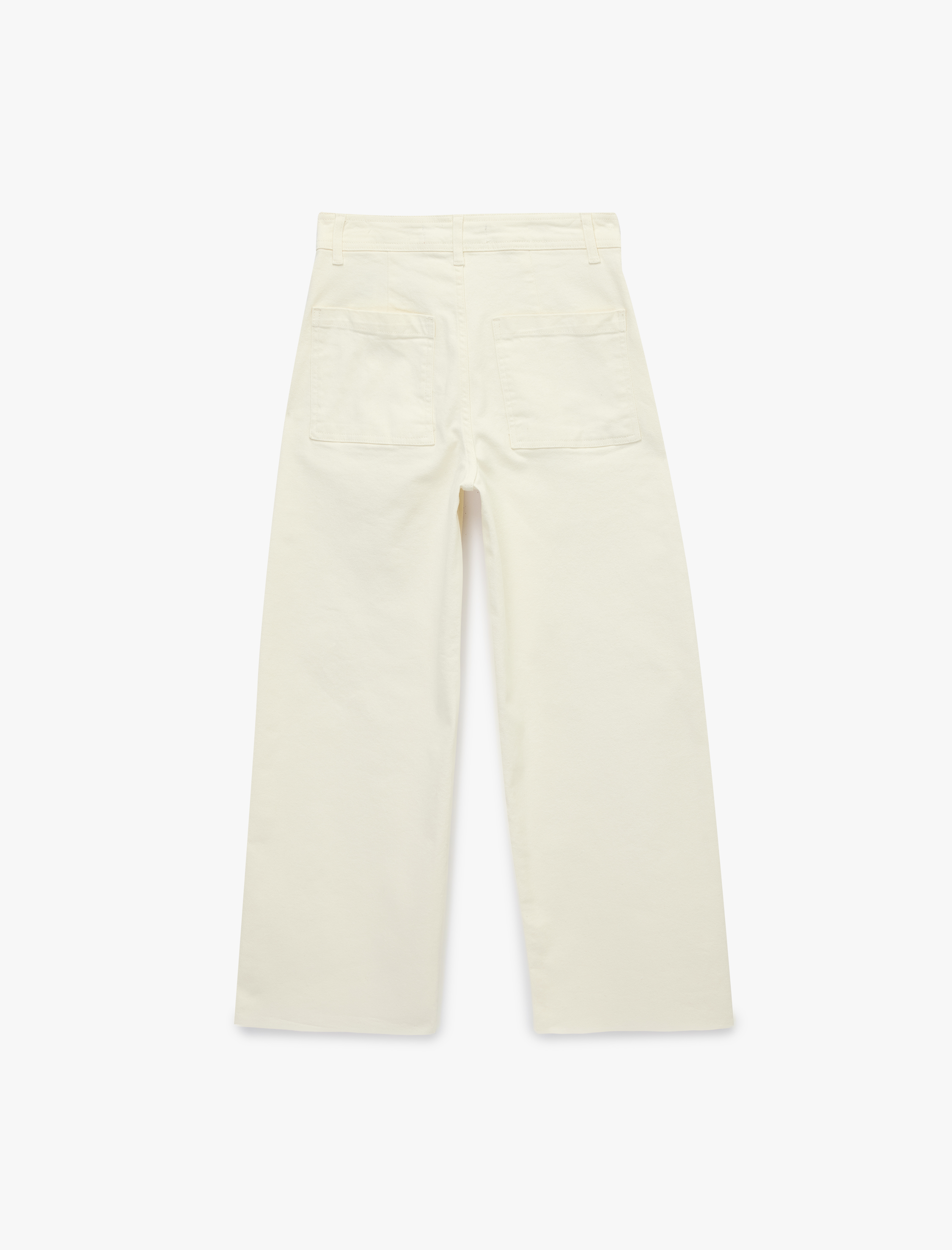   Normal Bel Rahat Kalıp Kesik Paça Jean Pantolon - Culoette Jean