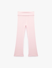 Slim Fit Modal Karışımlı İspanyol Paça Pantolon