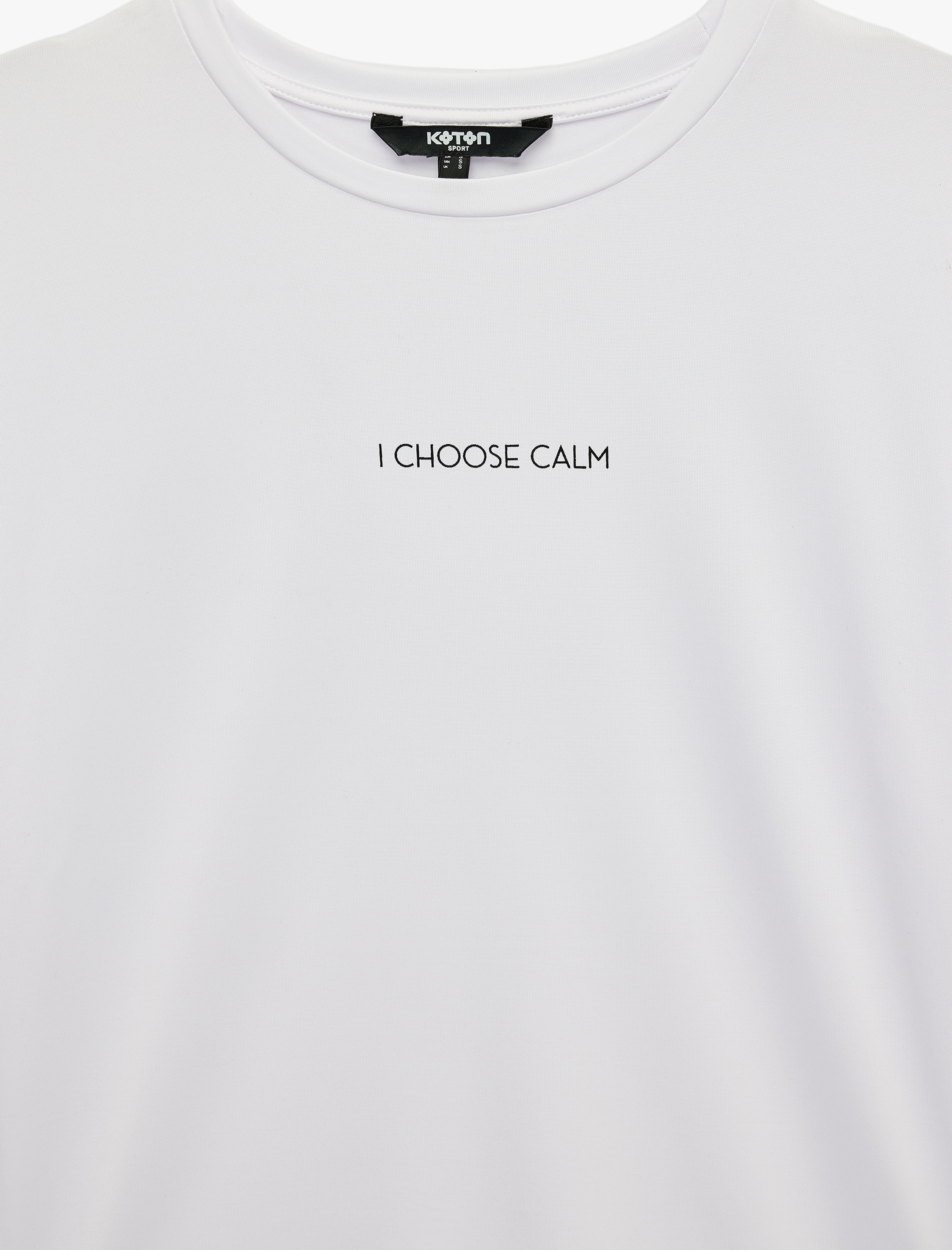   Kısa Kollu Bisiklet Yaka Baskılı Spor Tişört