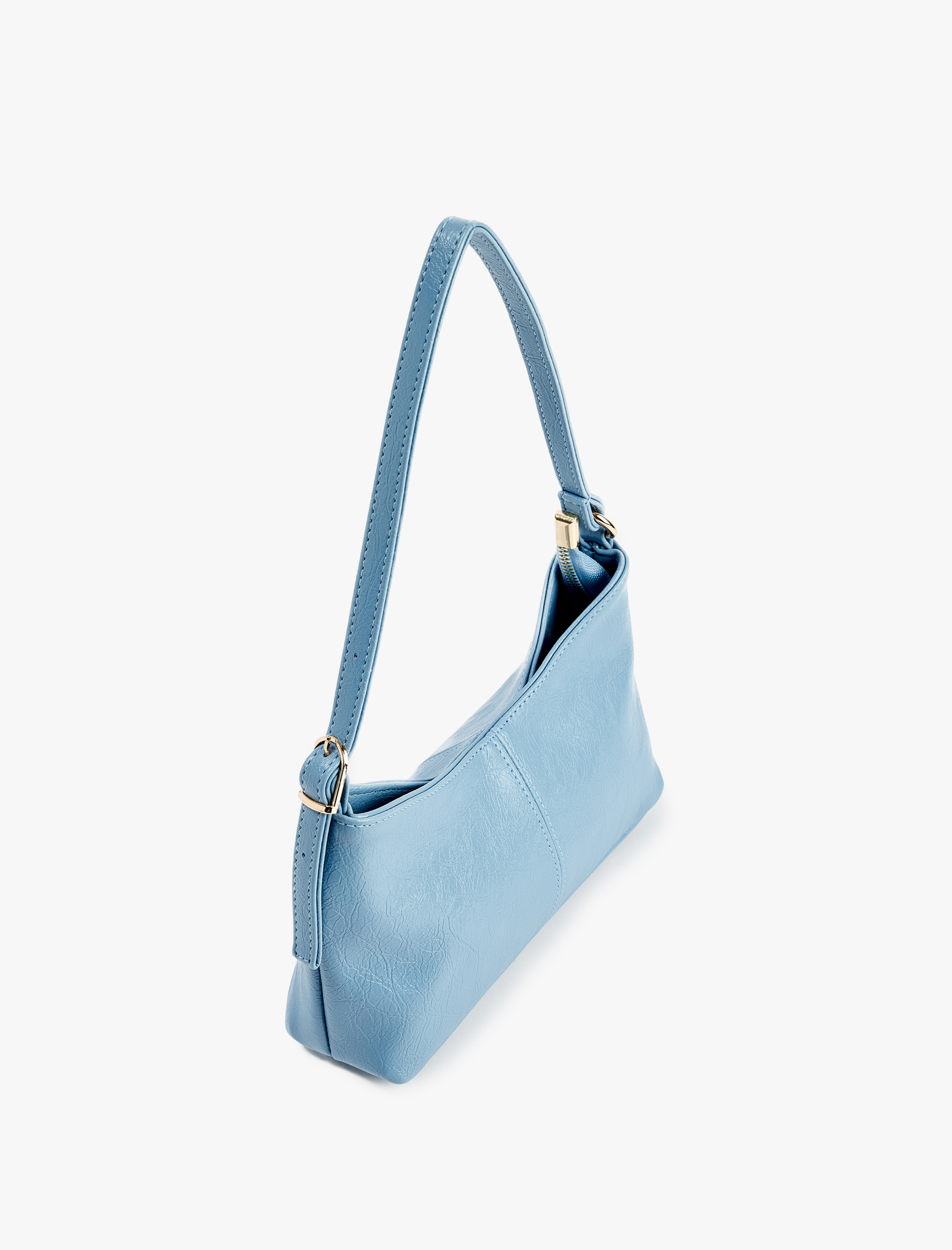  Kadın Fermuarlı Suni Deri Omuz Çantası