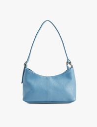 Fermuarlı Suni Deri Omuz Çantası