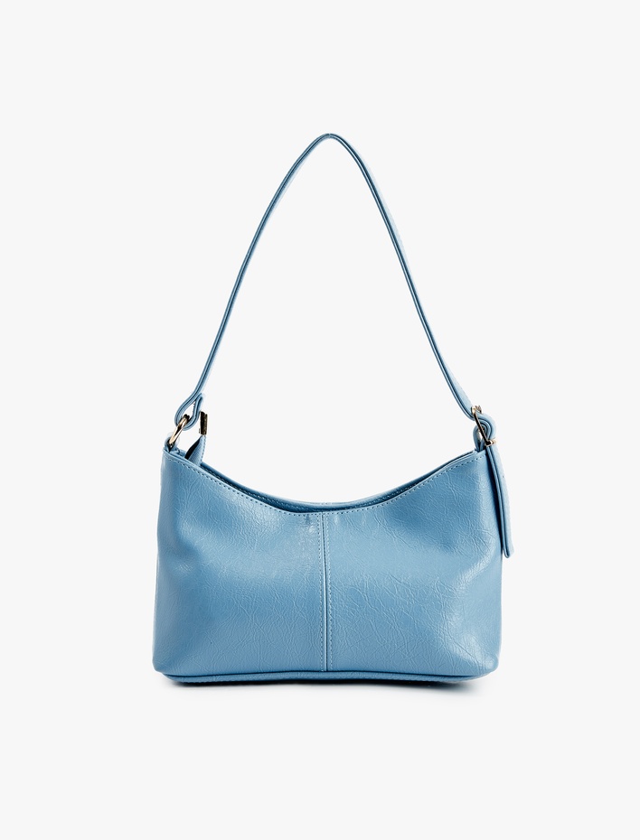 Kadın Fermuarlı Suni Deri Omuz Çantası