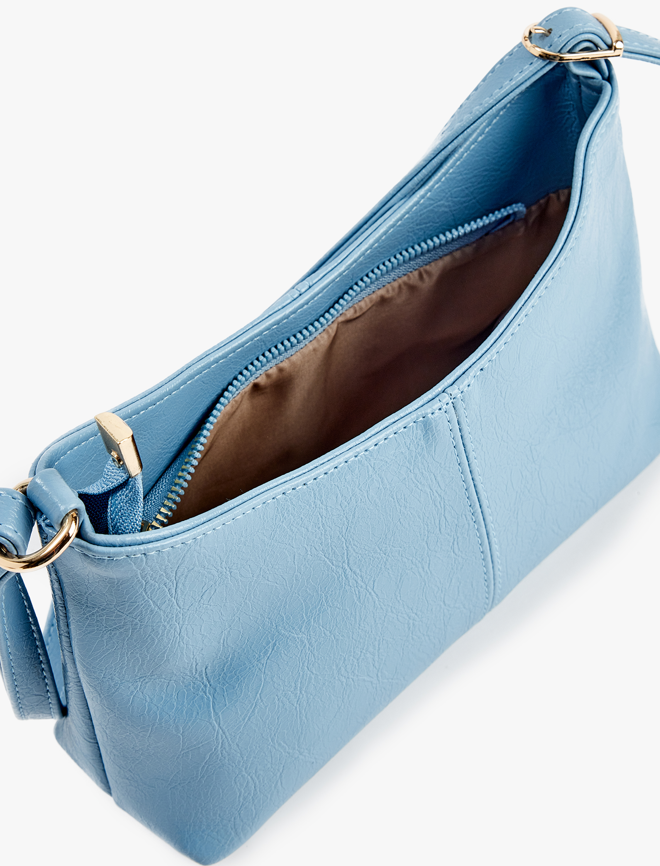  Kadın Fermuarlı Suni Deri Omuz Çantası