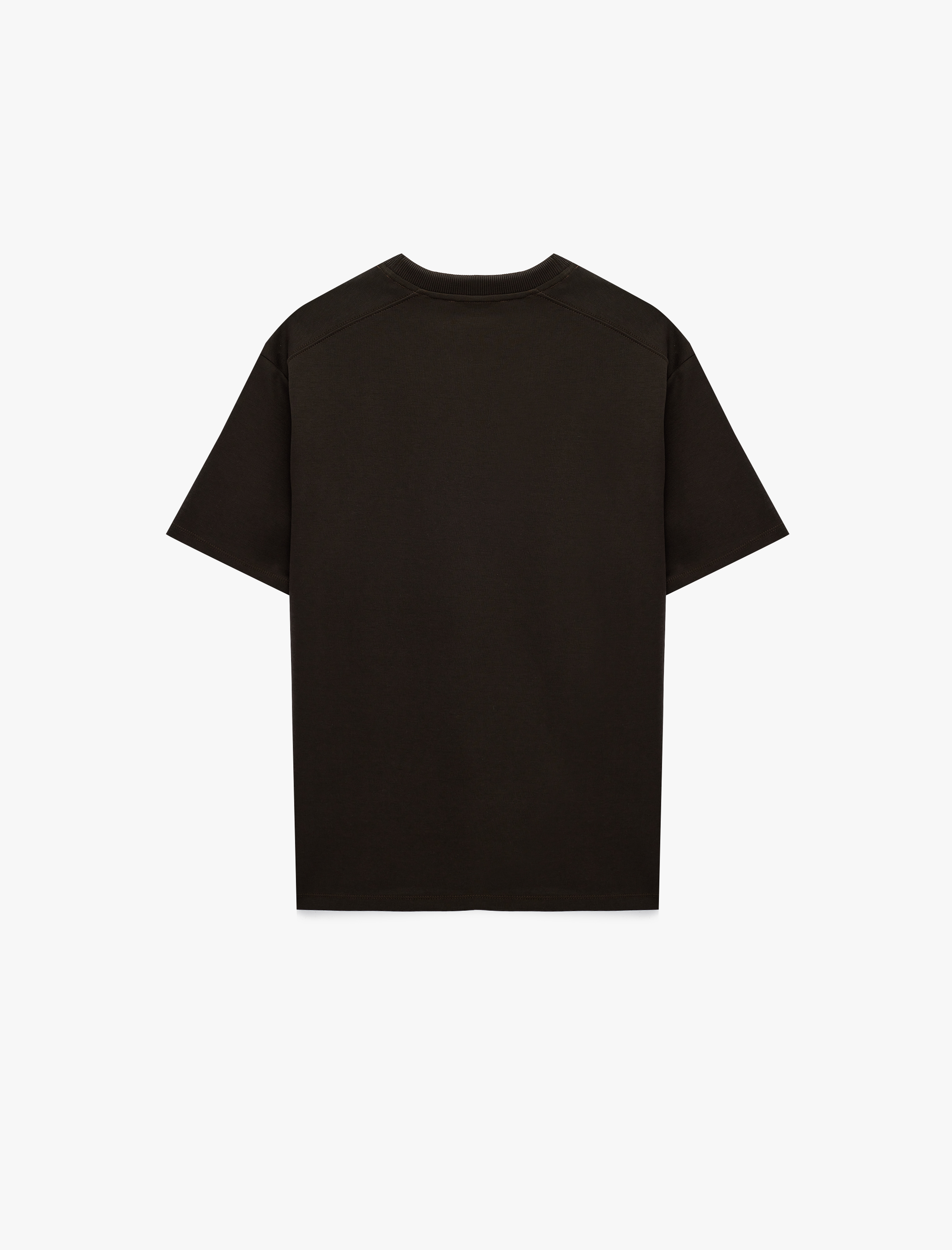   Uzun Kollu Oversize Bisiklet Yaka Kısa Kollu Basic Tişört