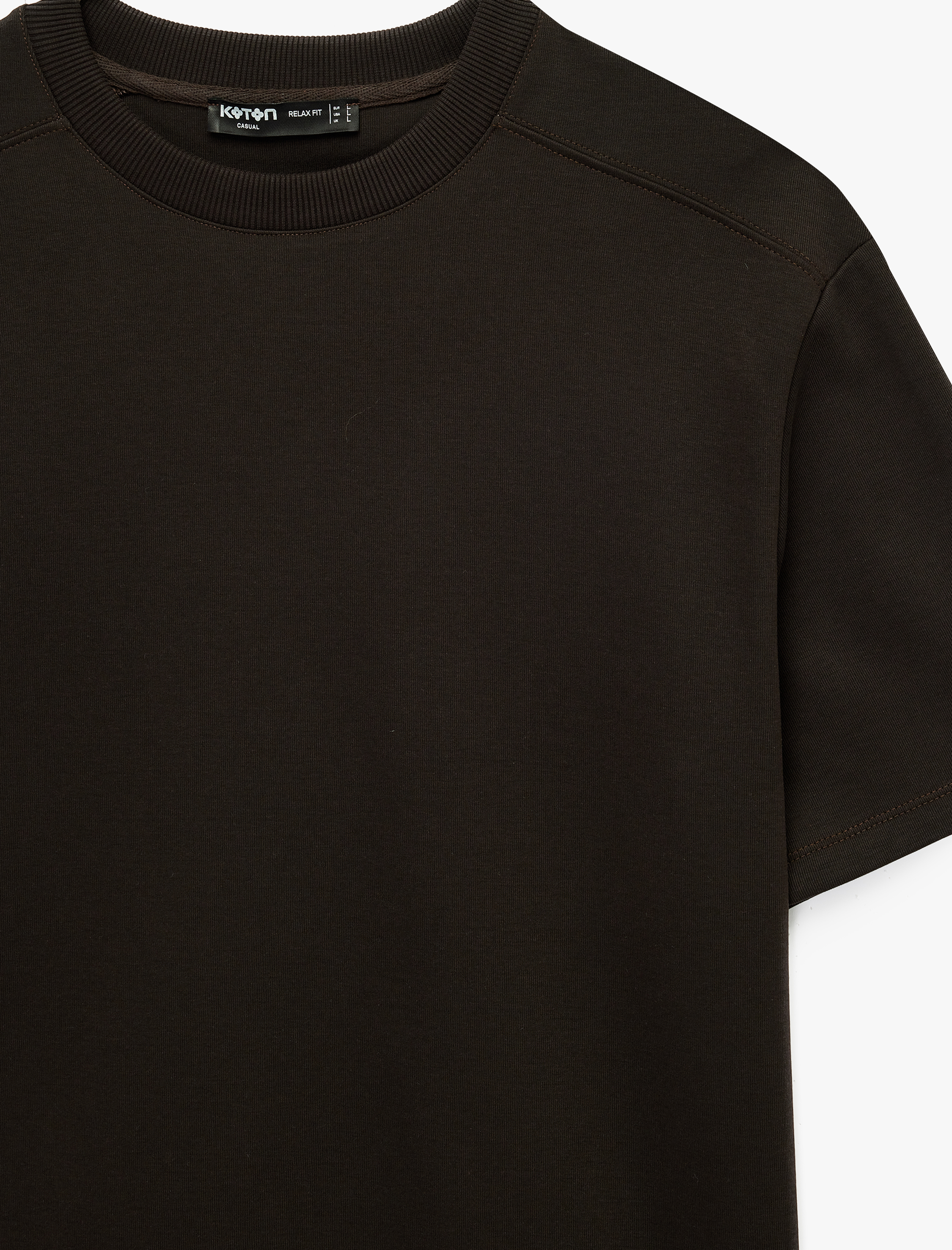   Uzun Kollu Oversize Bisiklet Yaka Kısa Kollu Basic Tişört