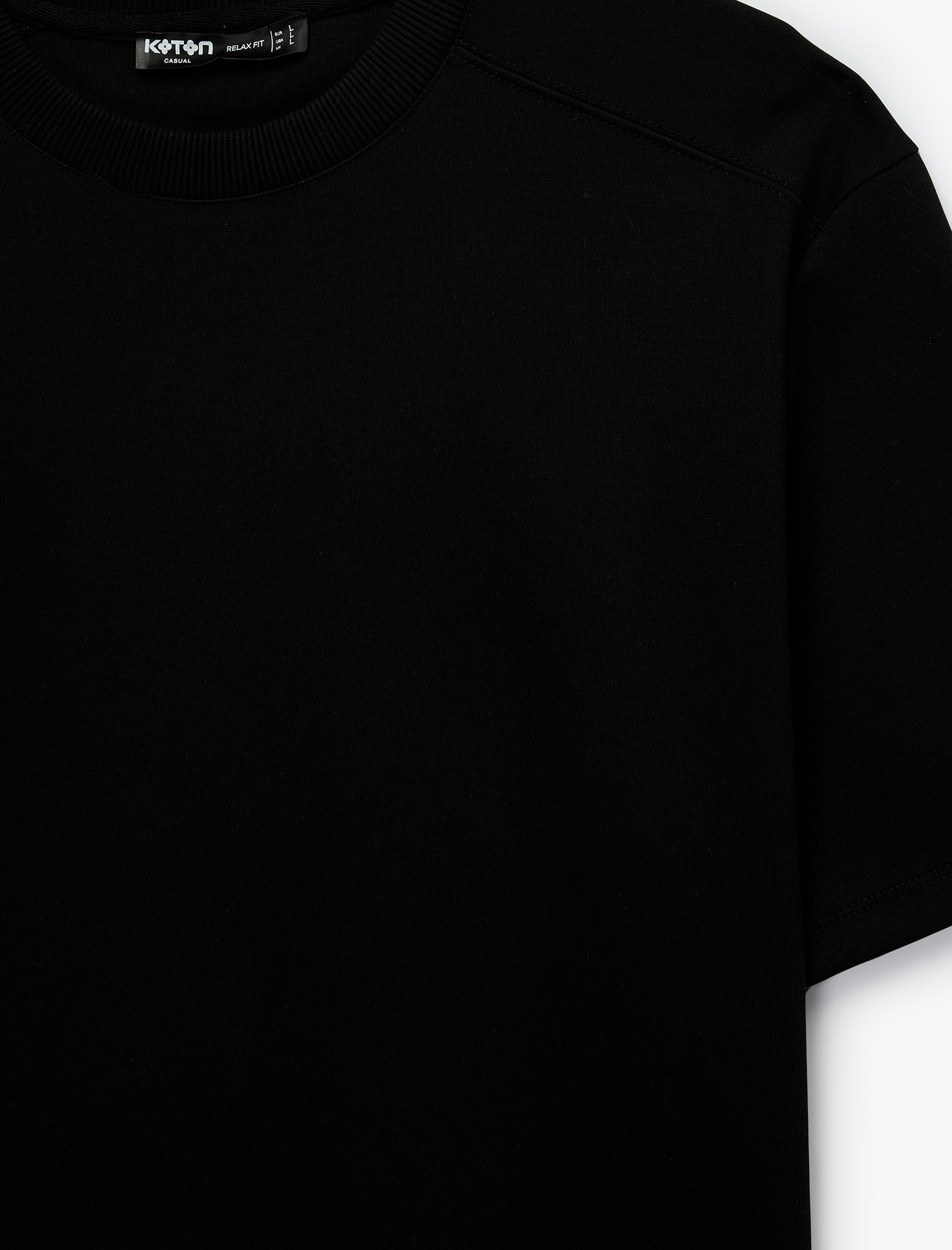   Uzun Kollu Oversize Bisiklet Yaka Kısa Kollu Basic Tişört