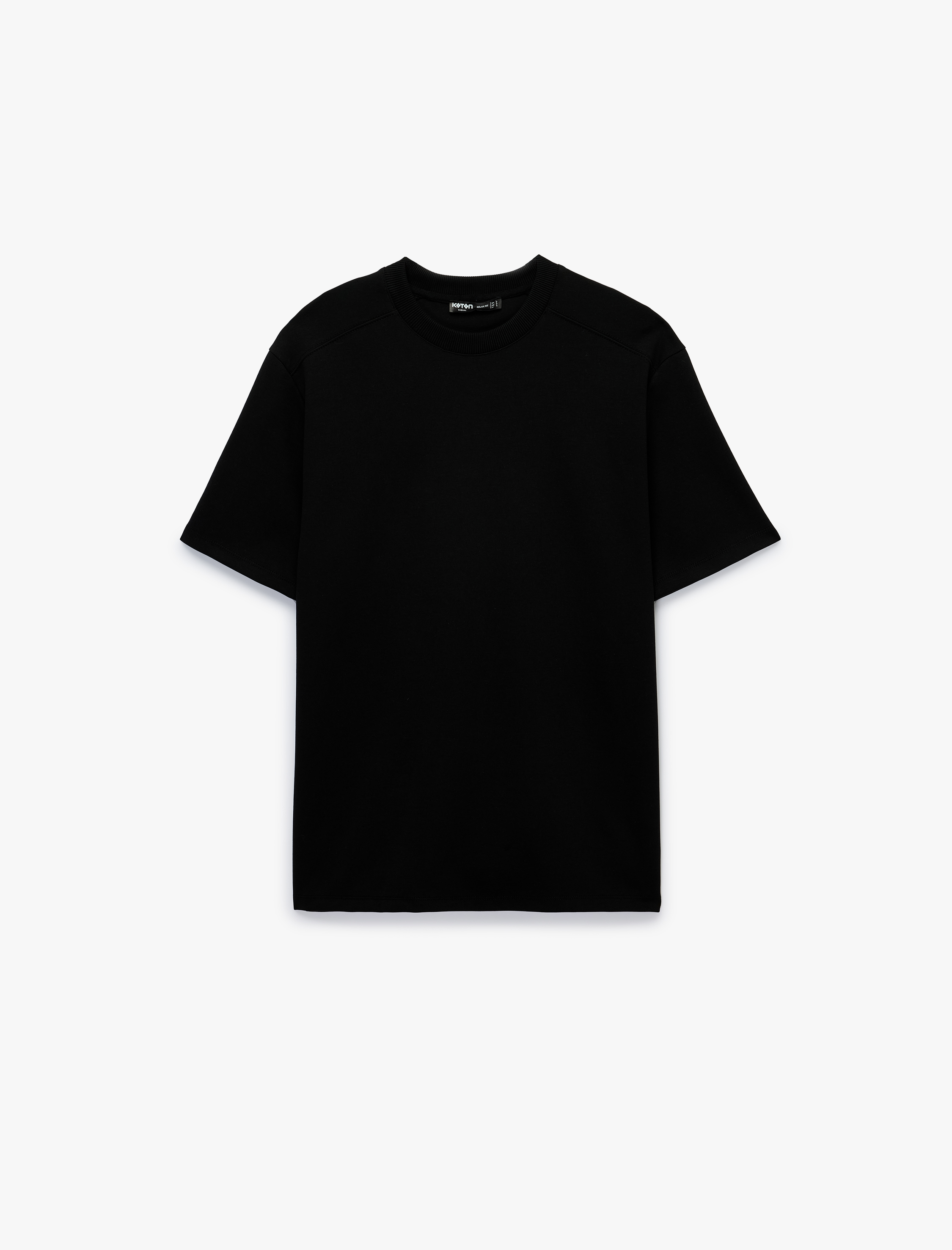   Uzun Kollu Oversize Bisiklet Yaka Kısa Kollu Basic Tişört