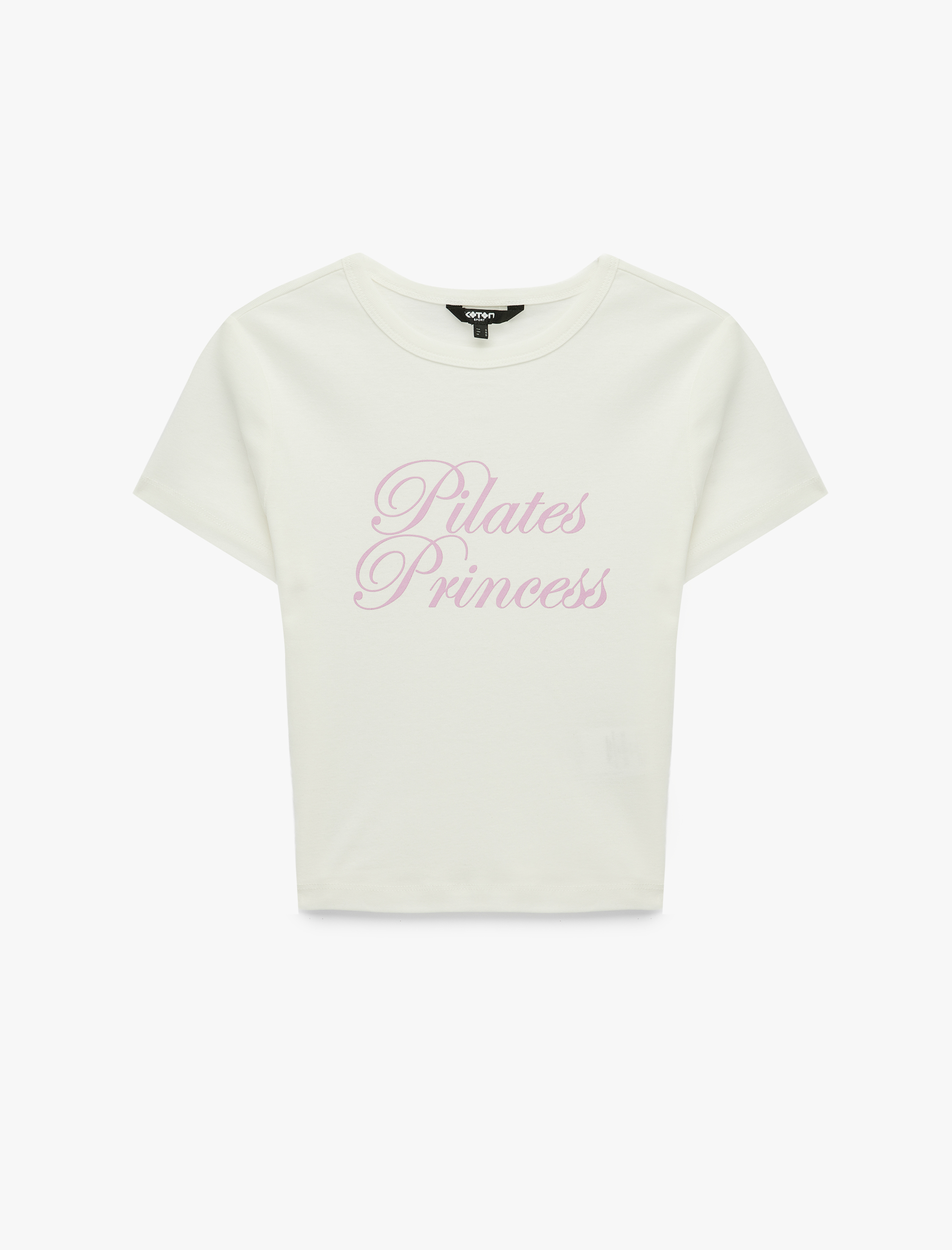   Slim Fit Kısa Kollu Bisiklet Yaka Pamuklu Baskılı Spor Tişört