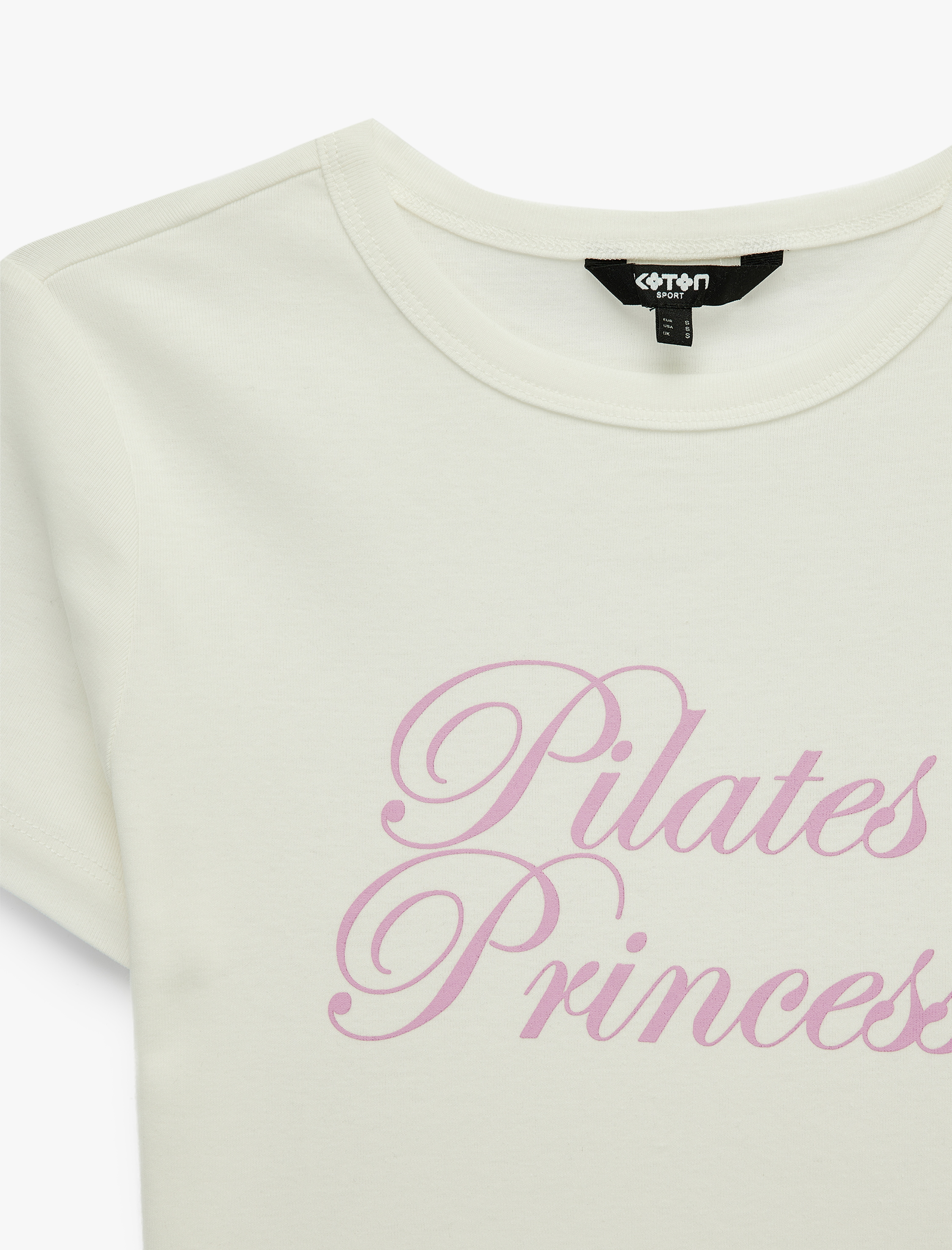   Slim Fit Kısa Kollu Bisiklet Yaka Pamuklu Baskılı Spor Tişört