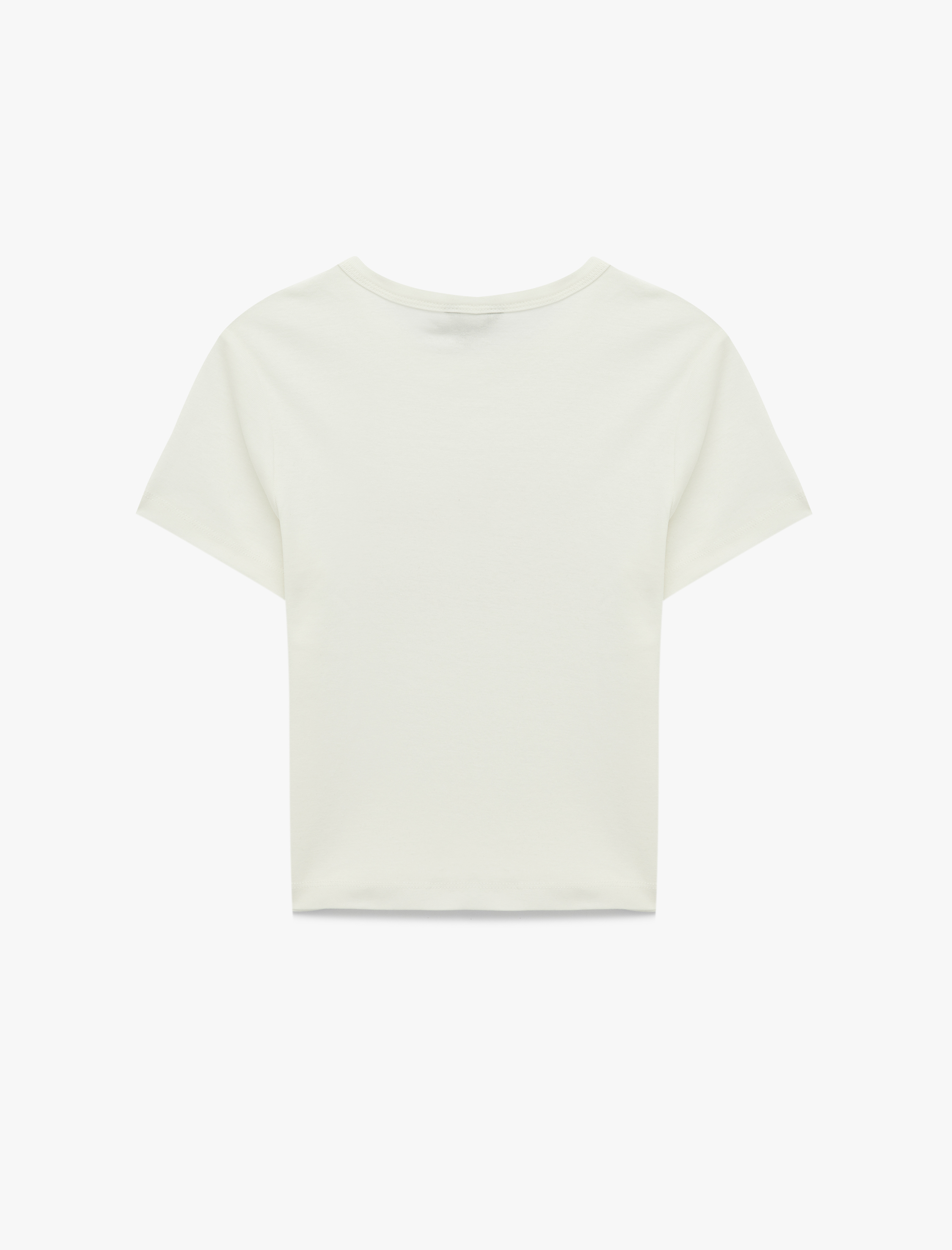   Slim Fit Kısa Kollu Bisiklet Yaka Pamuklu Baskılı Spor Tişört