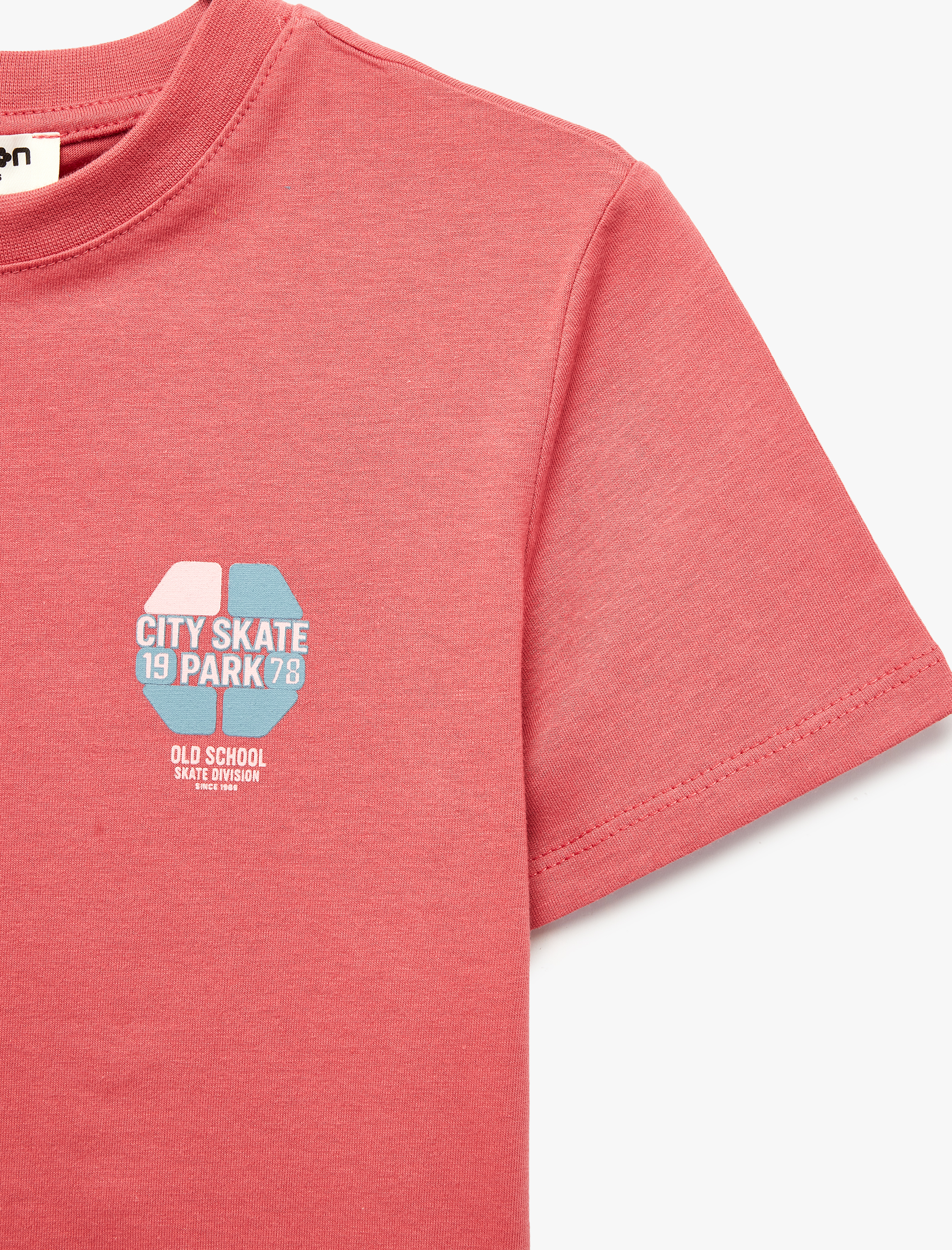  Erkek Çocuk Pamuklu Bisiklet Yaka Kısa Kollu Baskılı Tişört