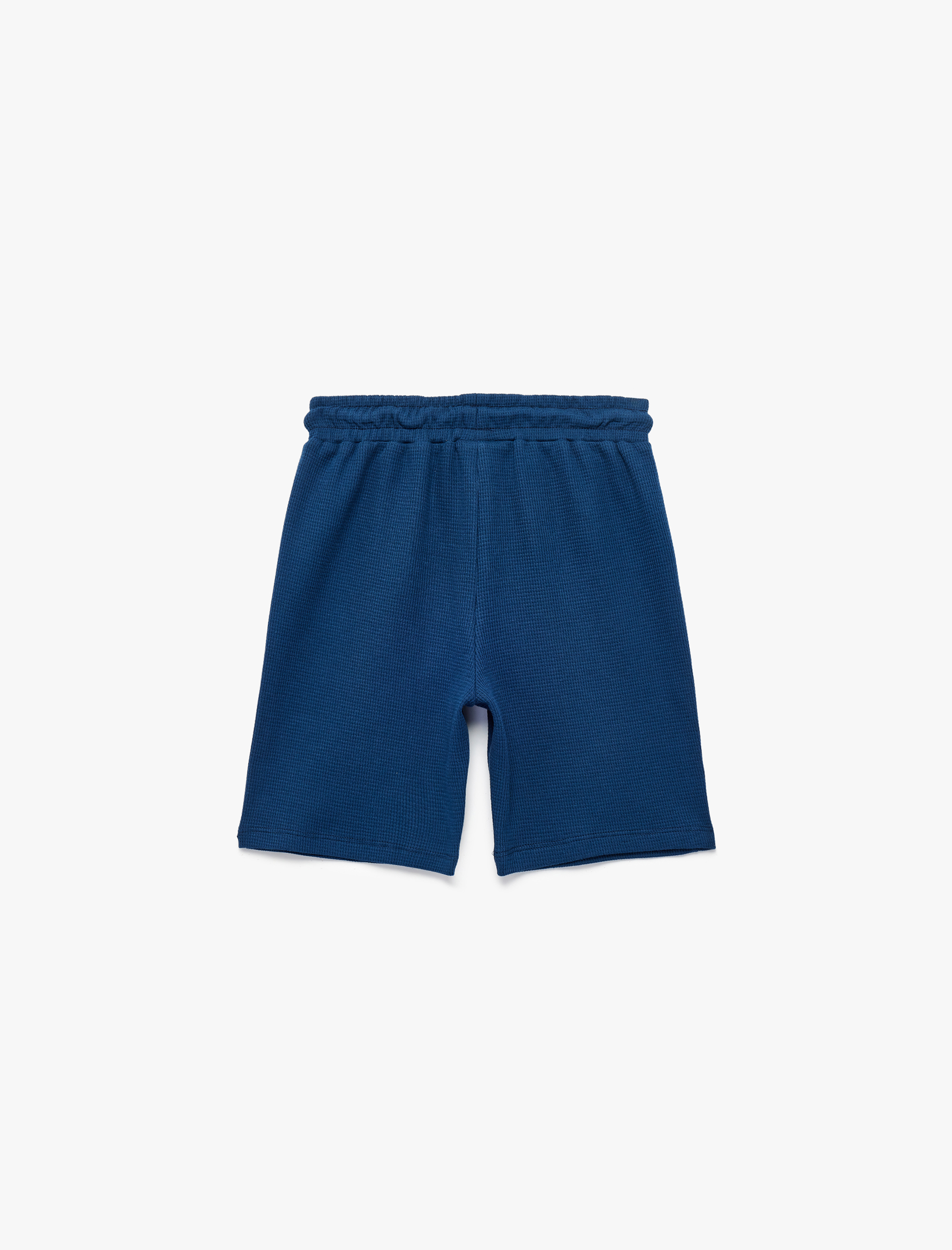  Erkek Çocuk Pamuklu Beli Bağlamalı Dokulu Basic Şort