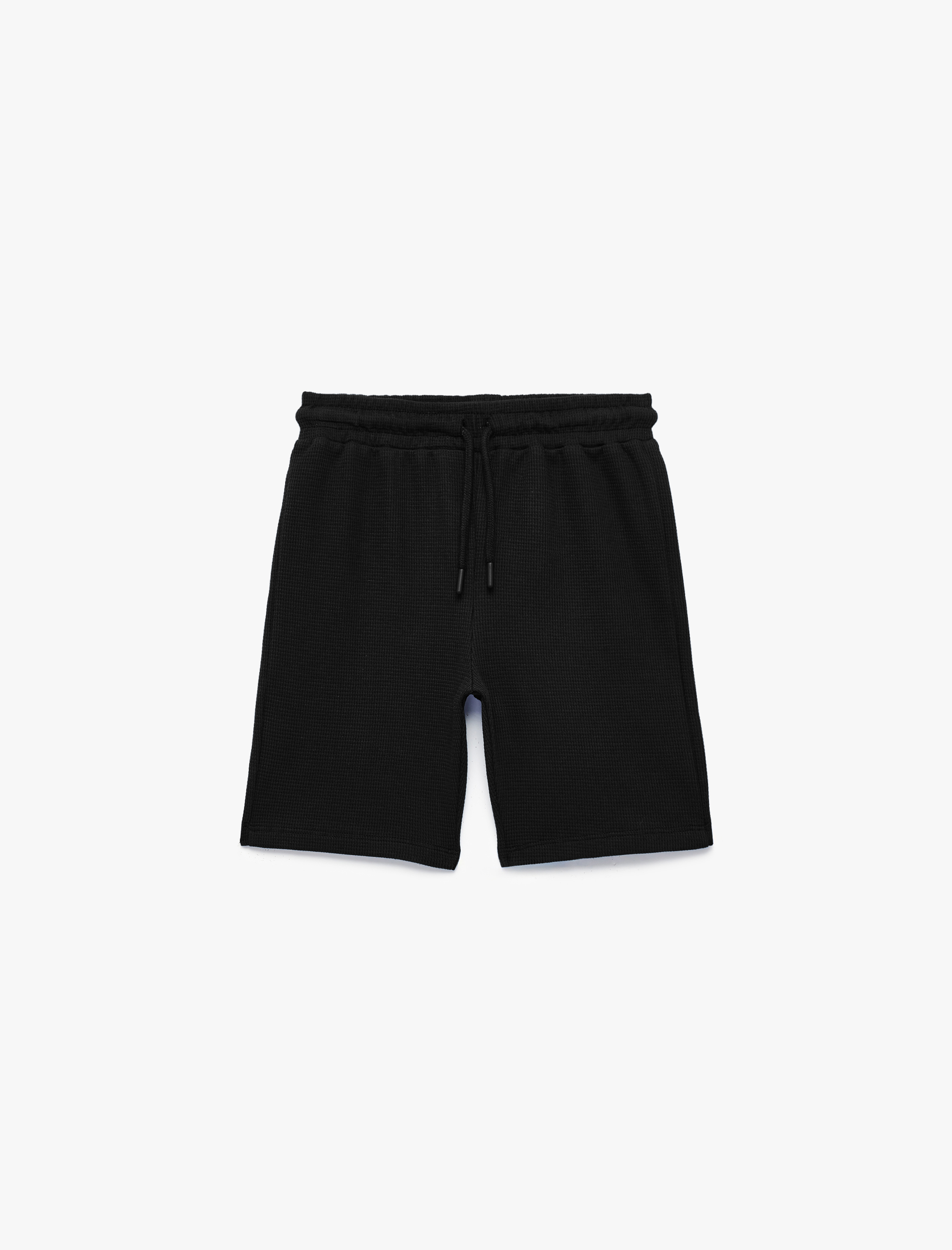  Erkek Çocuk Pamuklu Beli Bağlamalı Dokulu Basic Şort