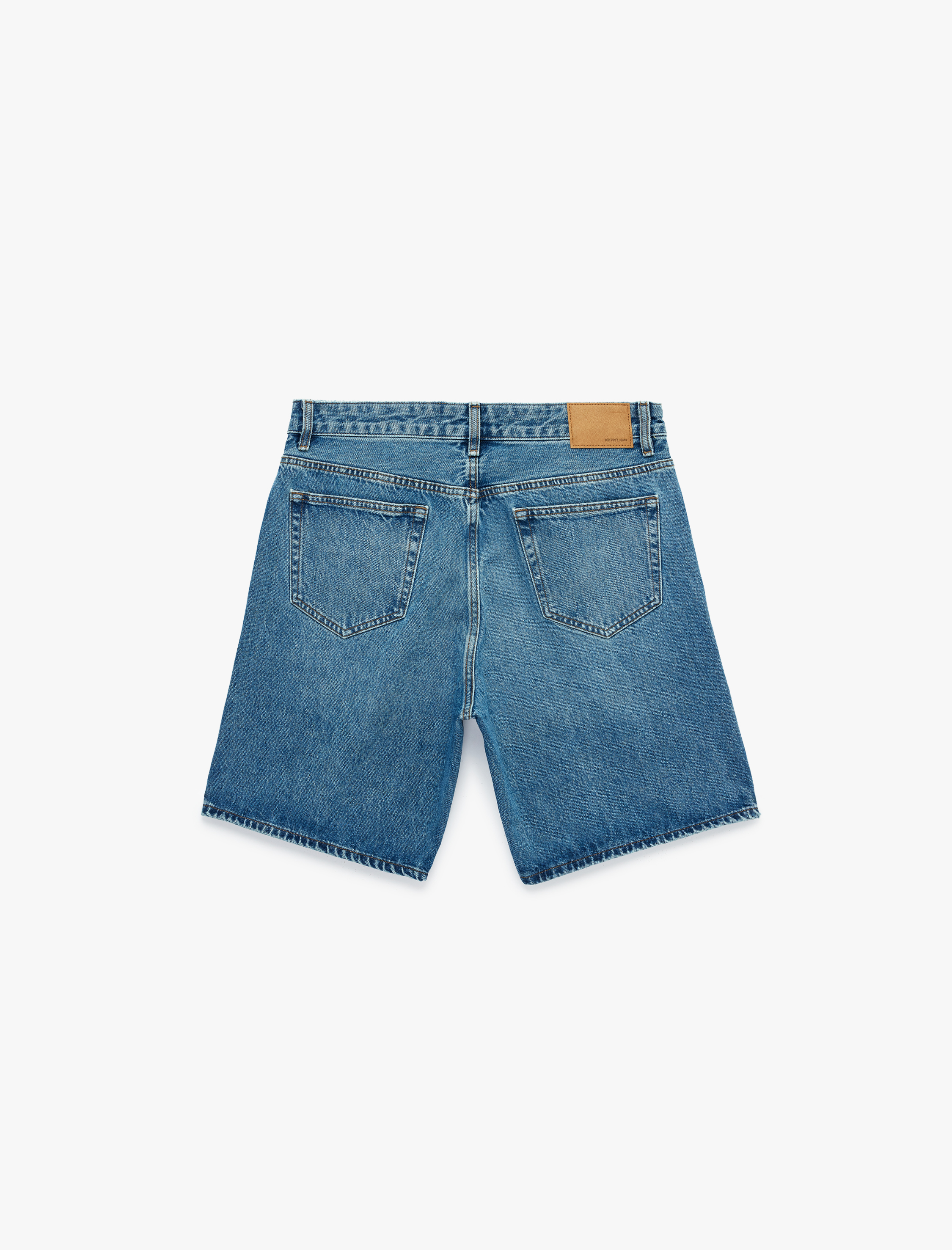   Pamuklu Cepli Straight Fit Bermuda Jean Şort