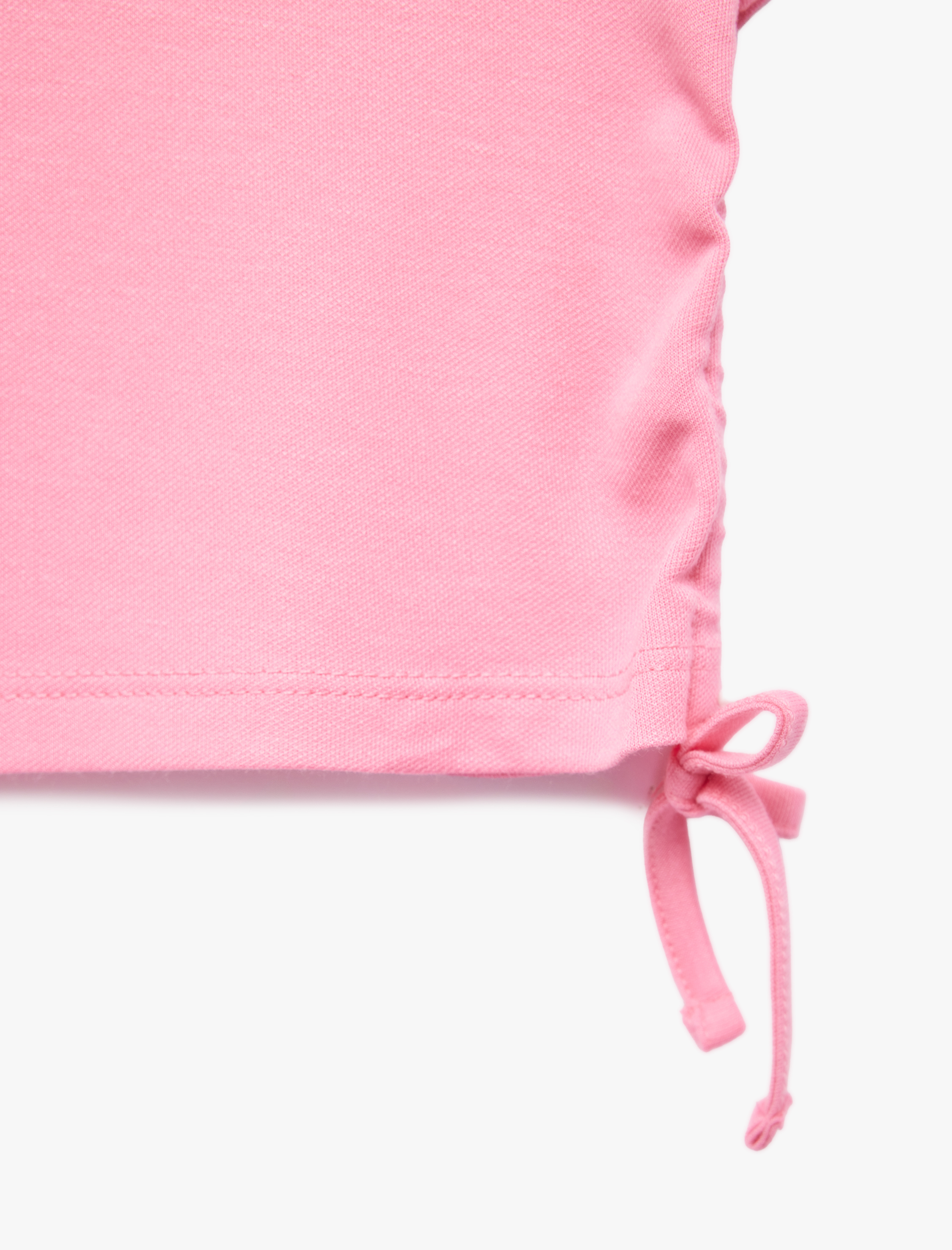  Kız Çocuk Modal Karışımlı Kısa Kollu Bisiklet Yaka Crop Tişört