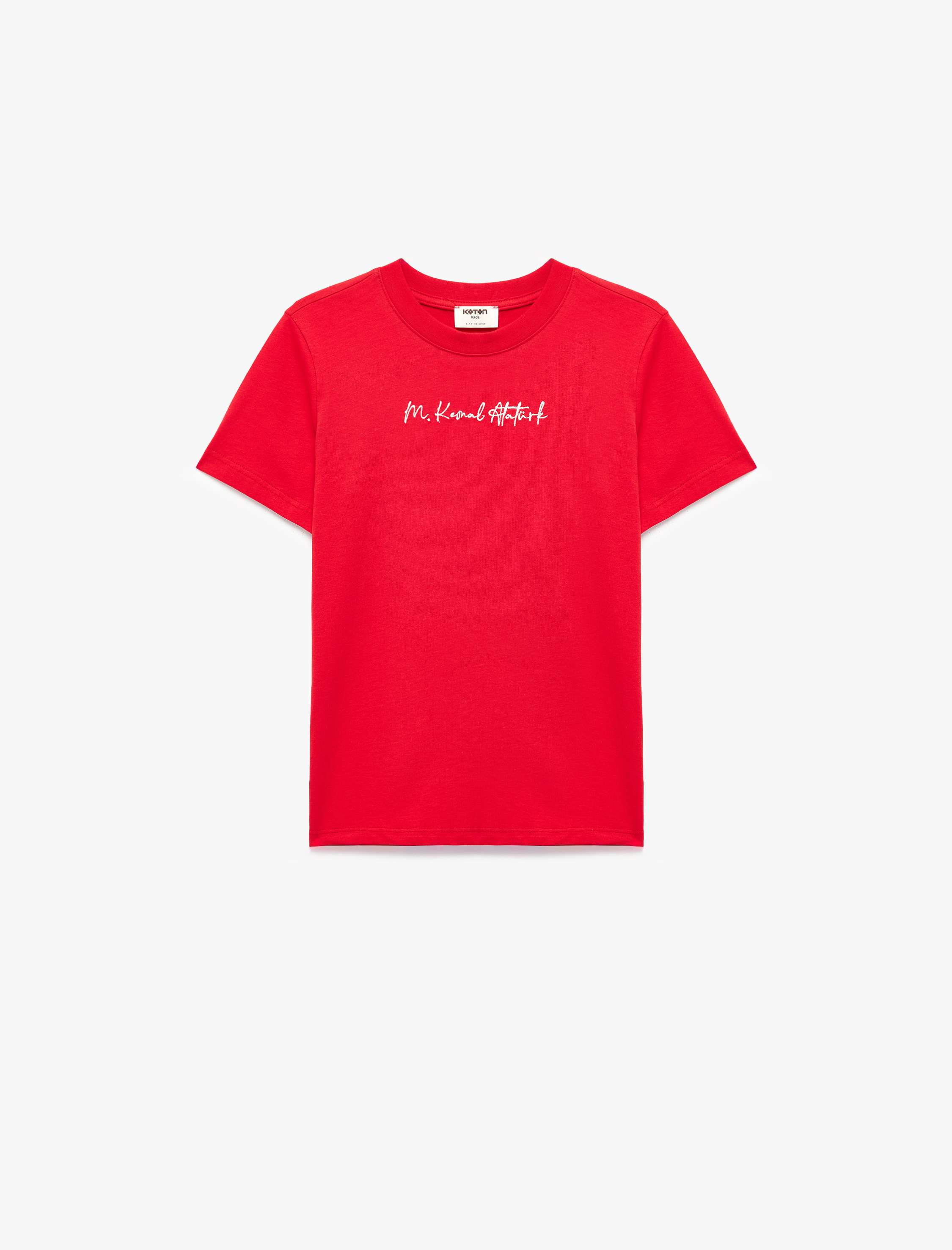  Erkek Çocuk Pamuklu Bisiklet Yaka Kısa Kollu Baskılı Tişört