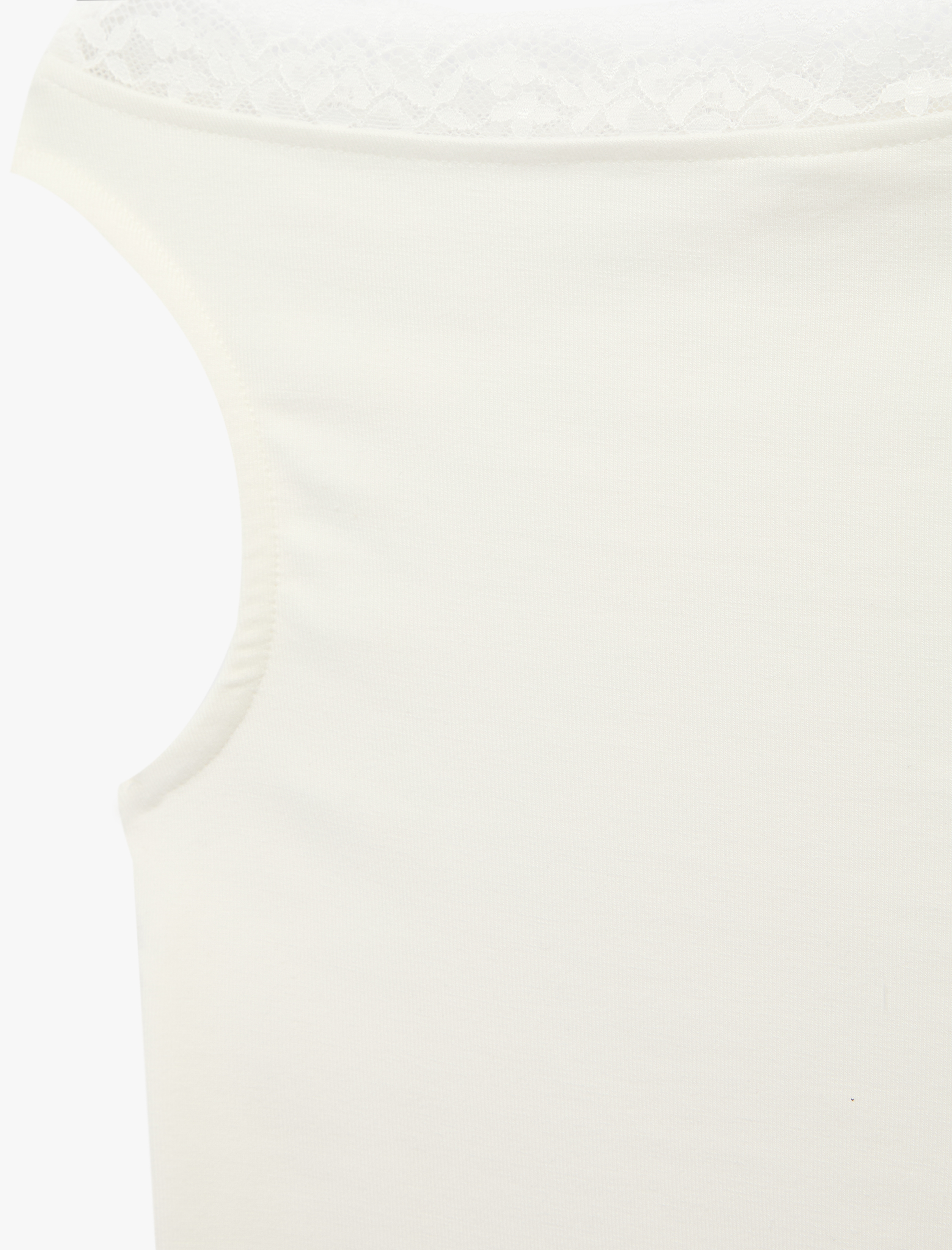   Slim Fit Dantel Detaylı Kolsuz Kayık Yaka Bluz