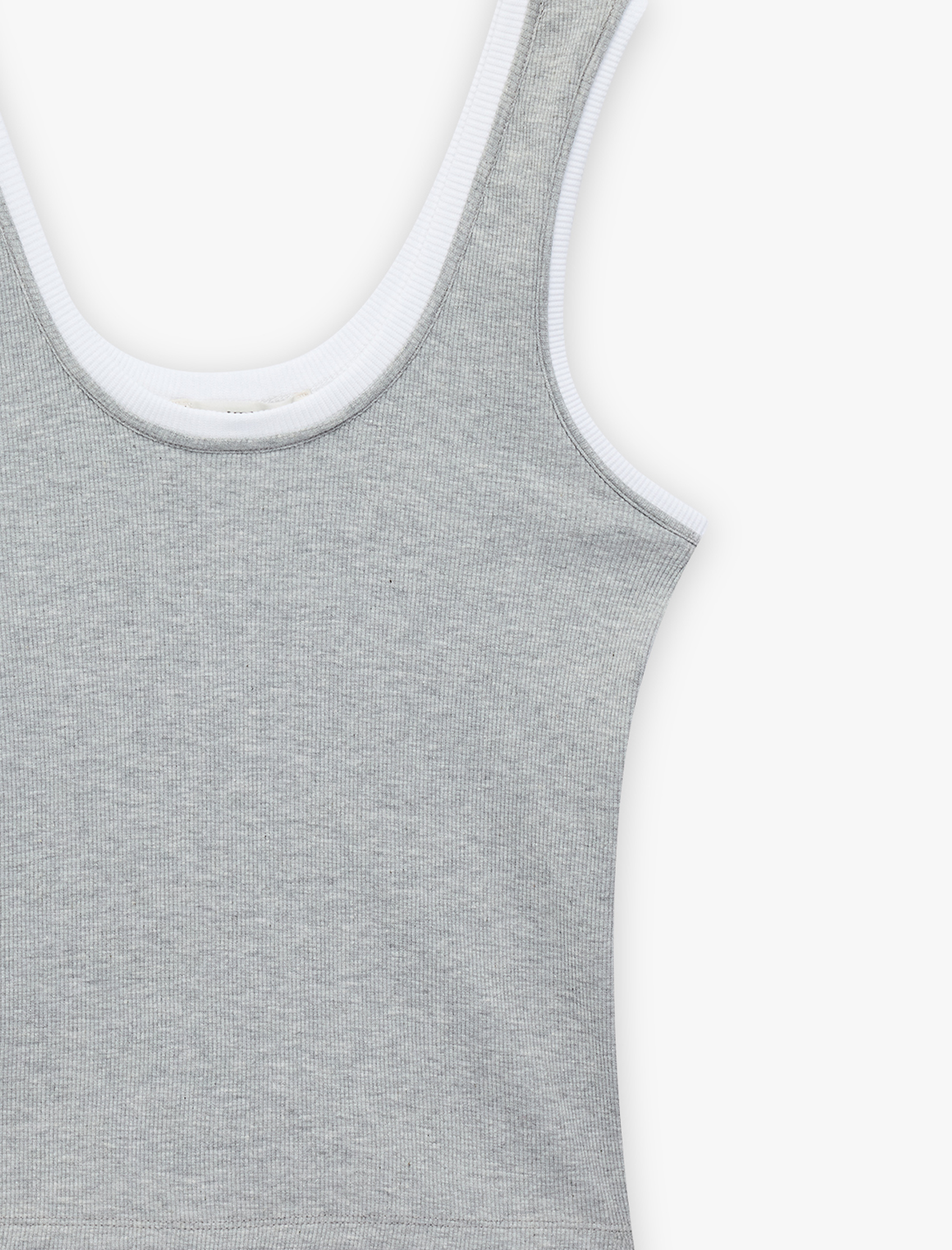   Slim Fit Kolsuz Biyeli U Yaka Kaşkorse Bluz