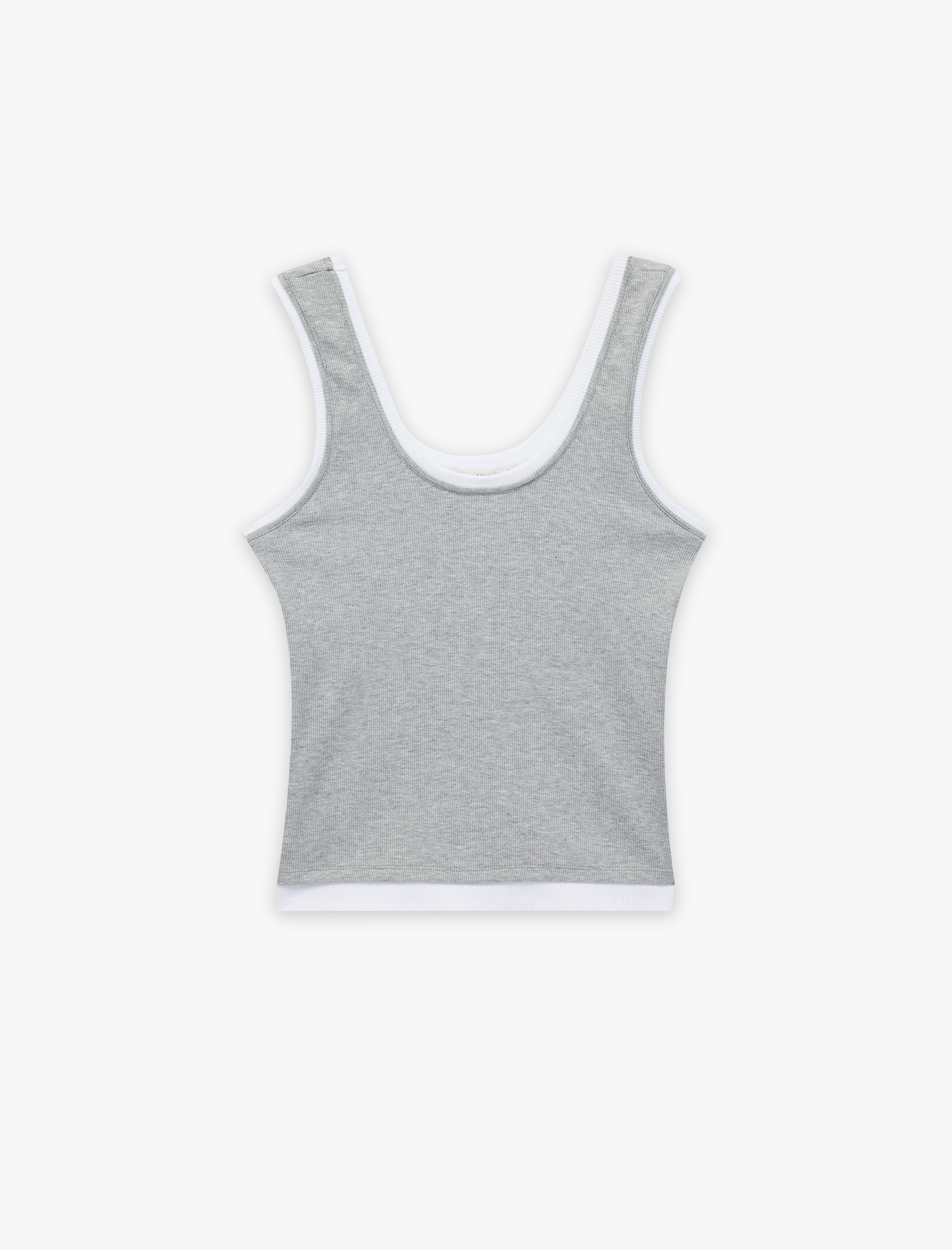   Slim Fit Kolsuz Biyeli U Yaka Kaşkorse Bluz