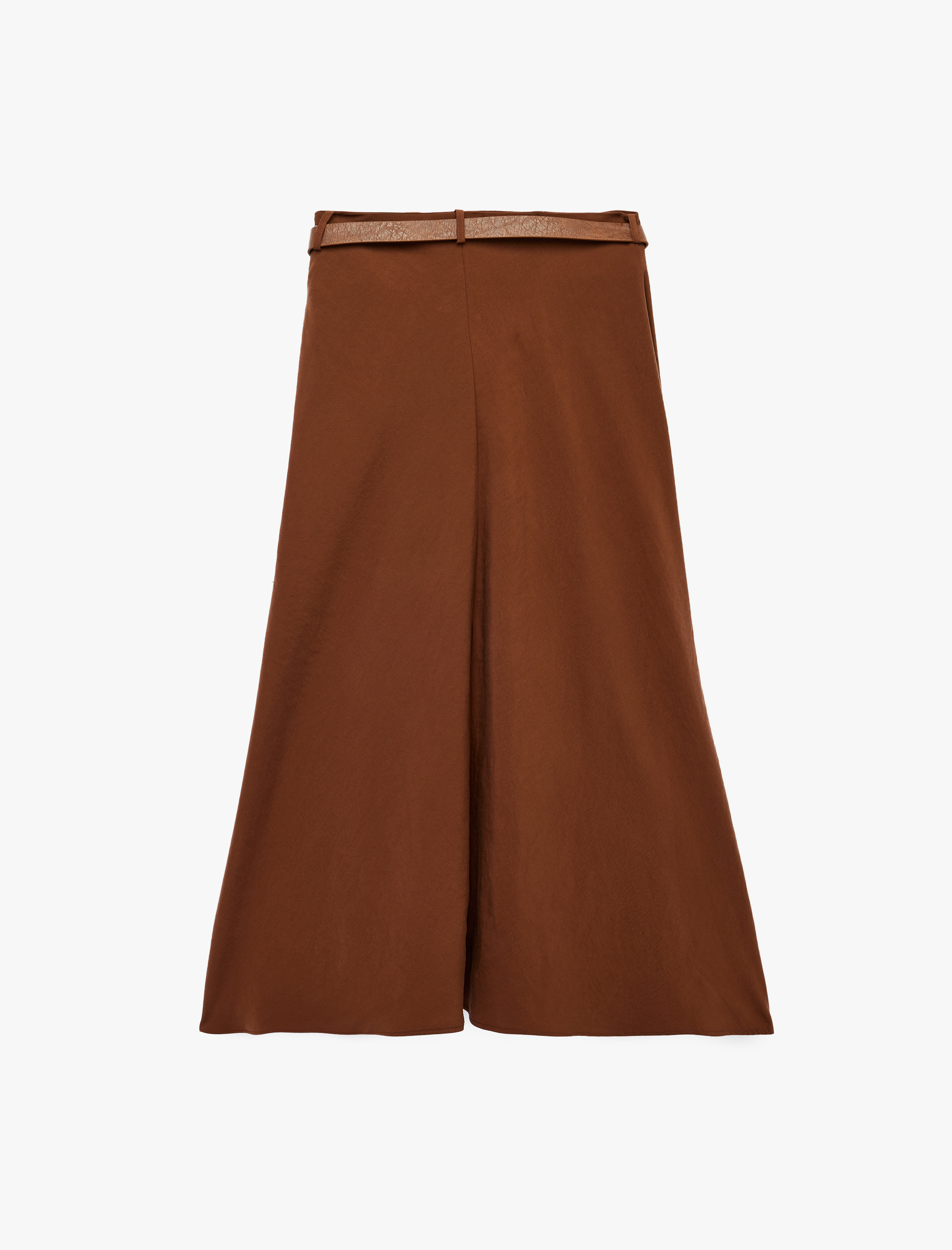   Standart Bel Midi Kemerli Kloş Etek