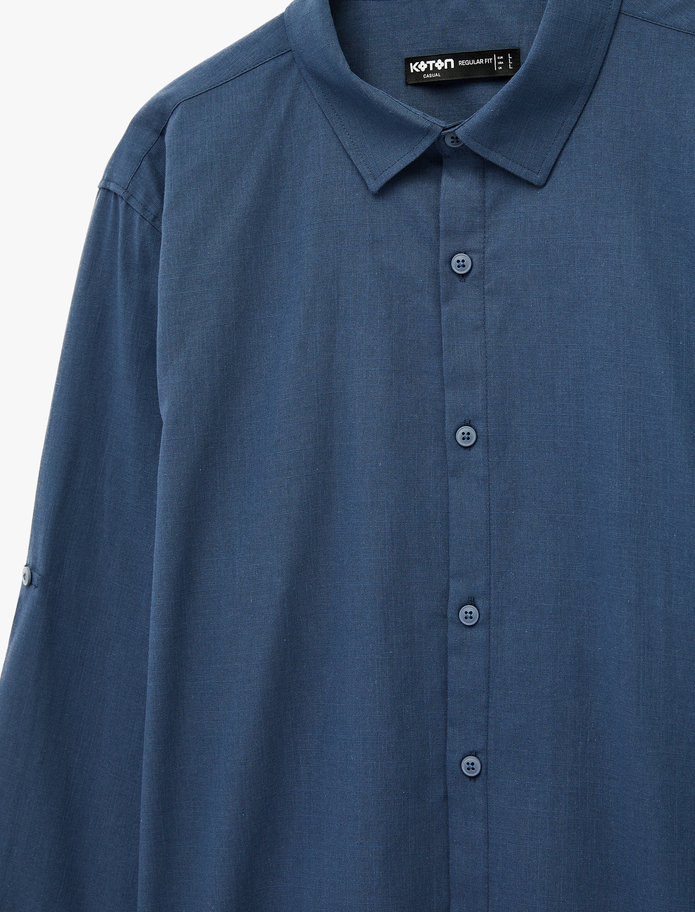   Regular Fit Klasik Yaka Pamuklu Uzun Kollu Gömlek