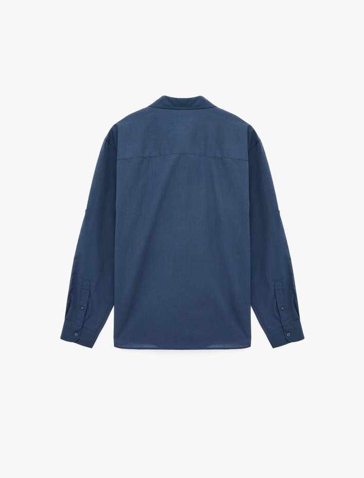  Regular Fit Klasik Yaka Pamuklu Uzun Kollu Gömlek