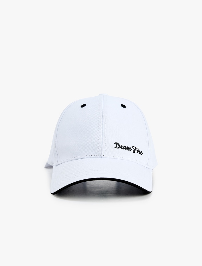 Erkek Nakışlı Pamuklu Kep Şapka