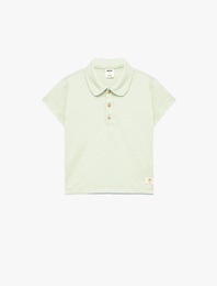 Pamuklu Düğmeli Kısa Kollu Polo Yaka Tişört