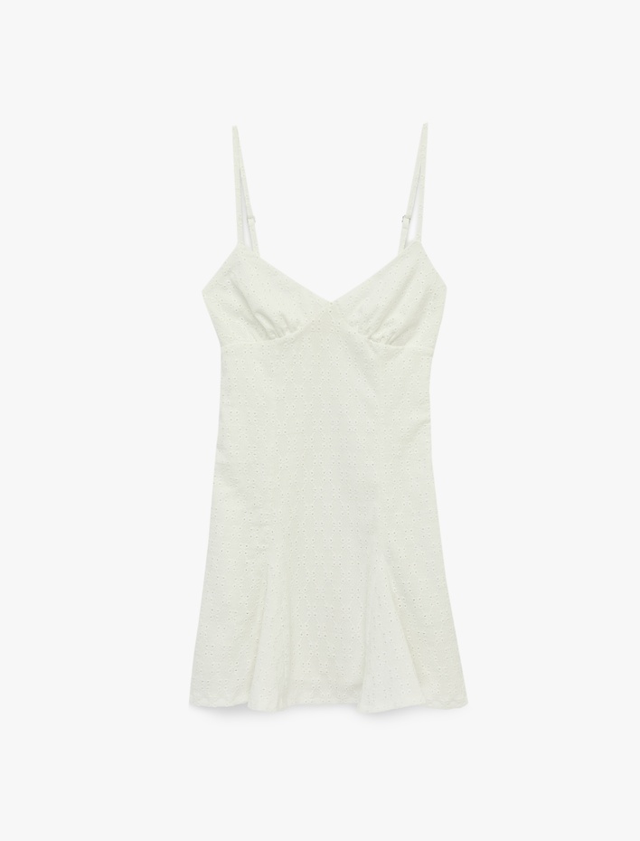  İp Askılı Kolsuz Mini Fisto Elbise