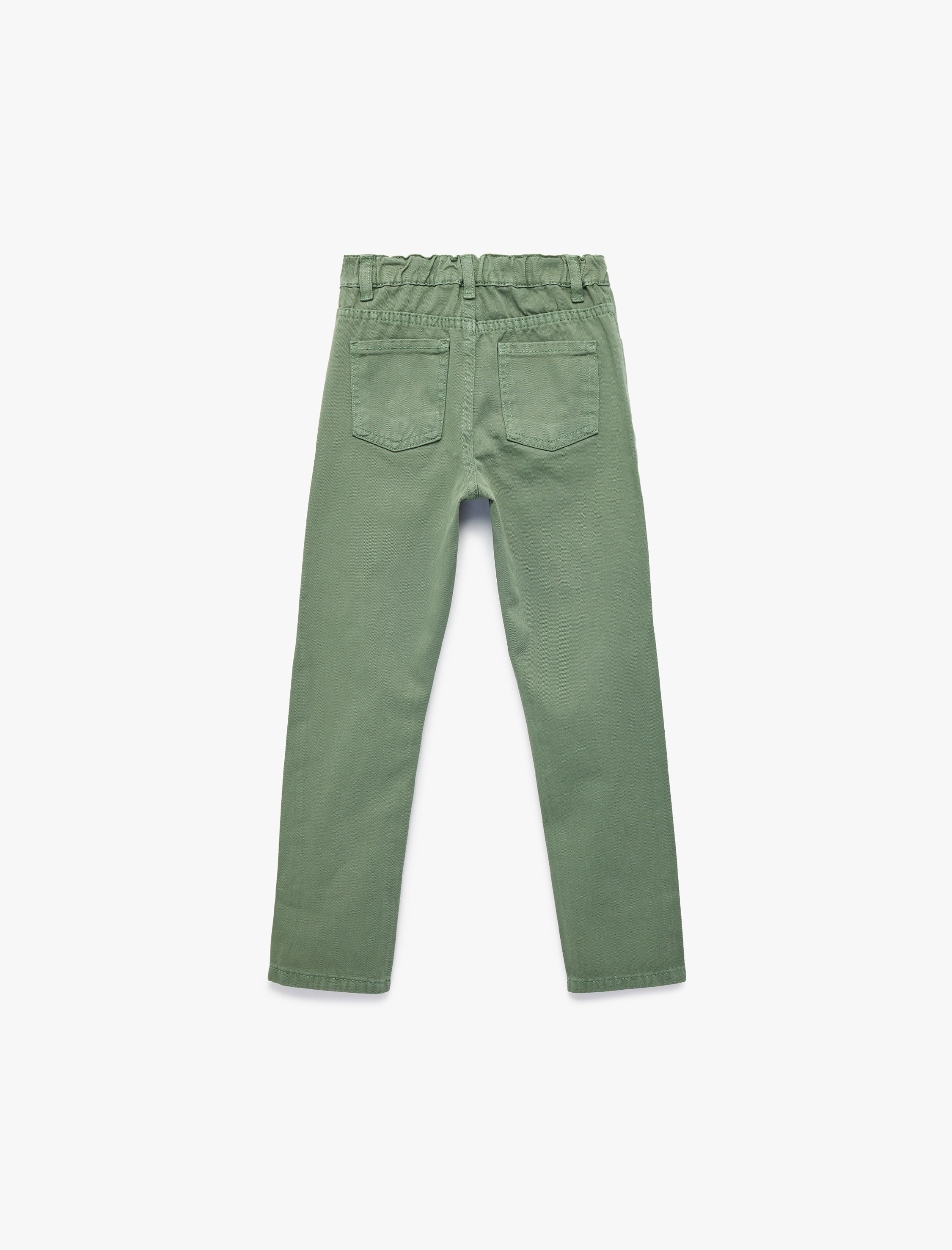  Erkek Çocuk Rahat Kalıp Beli Lastikli Pamuklu Rahat Kesim Basic Pantolon