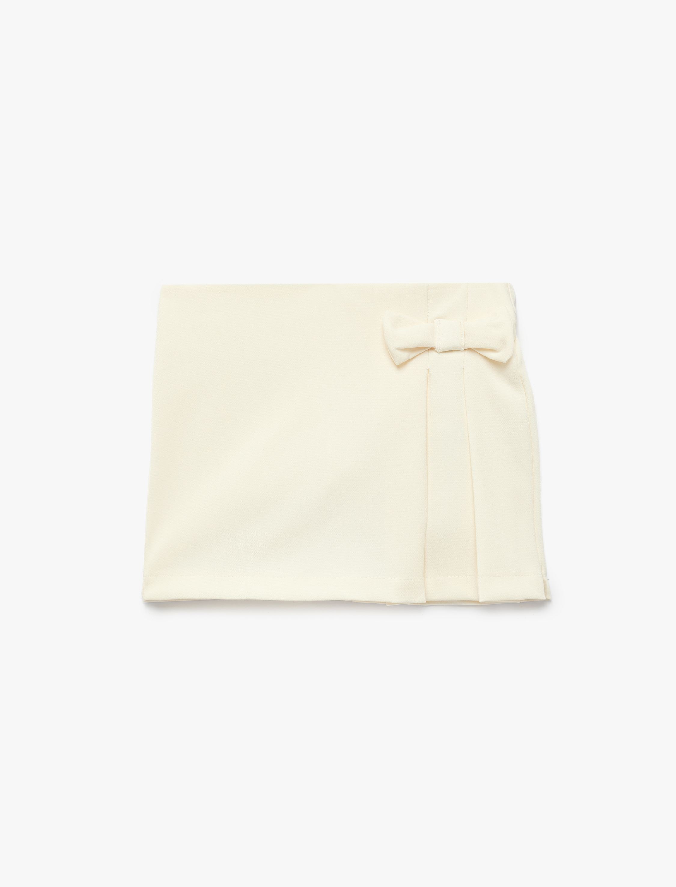  Kız Bebek Fiyonk Detaylı Pileli Şort Etek