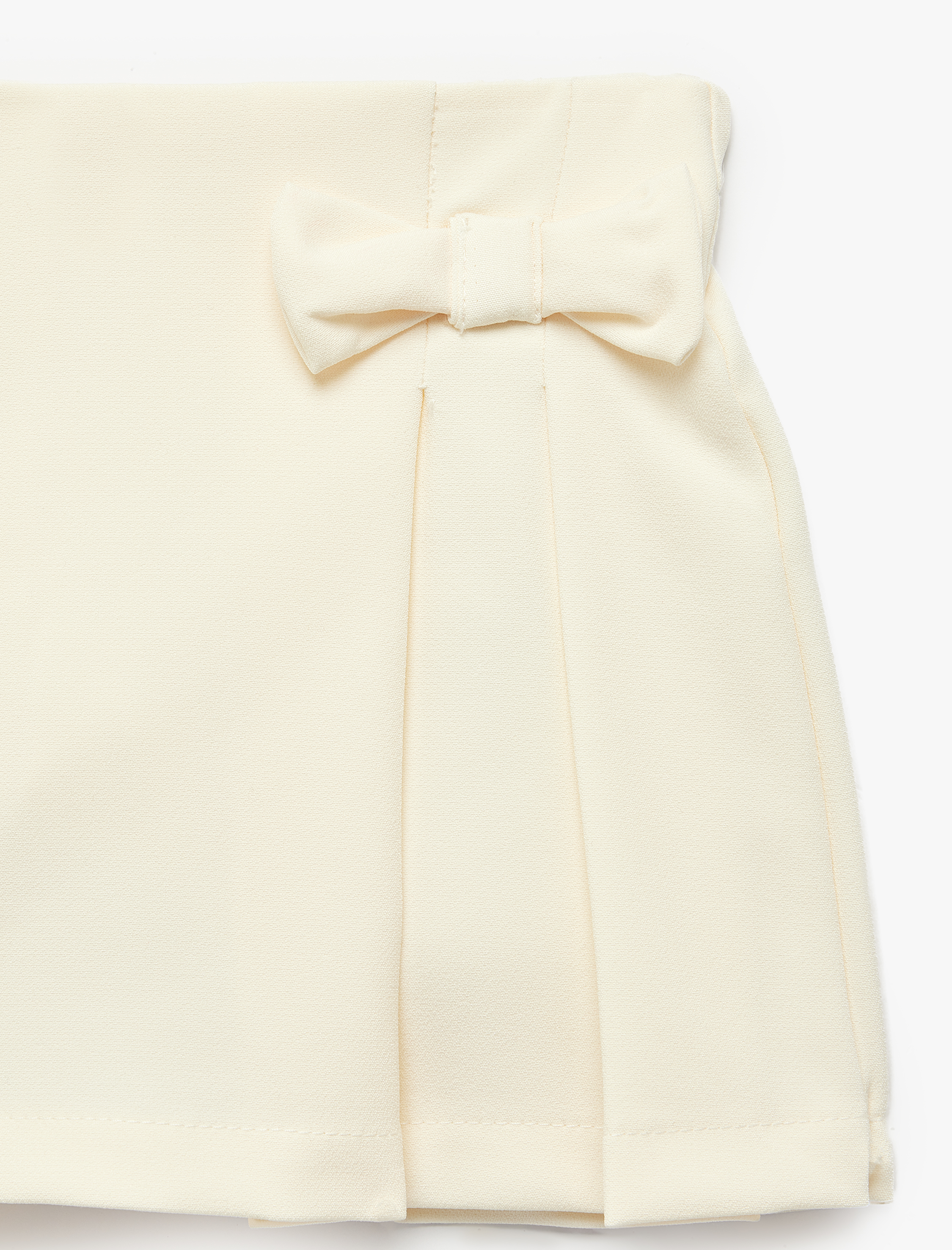  Kız Bebek Fiyonk Detaylı Pileli Şort Etek