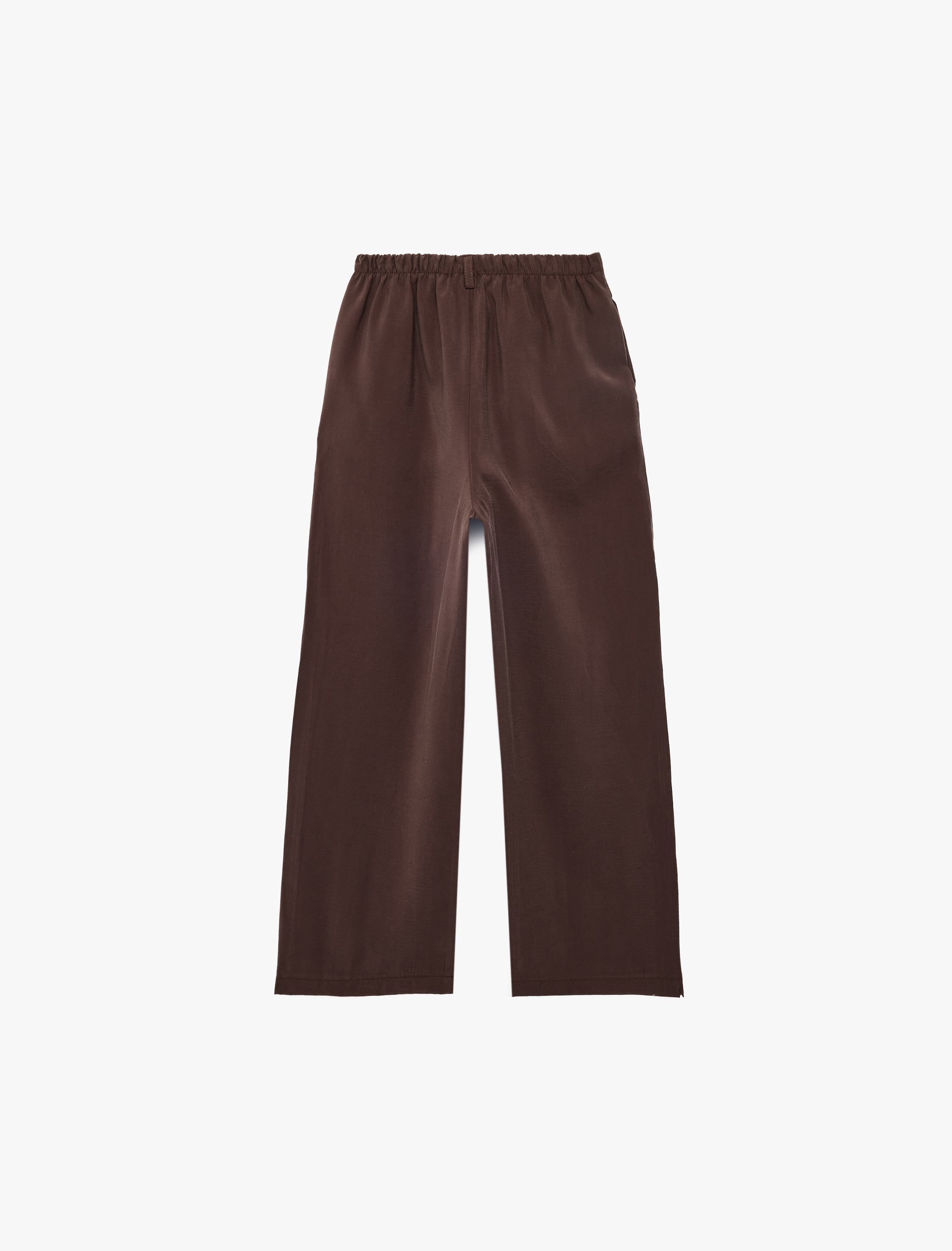  Kız Çocuk Viskon Karışımlı Beli Bağcıklı Cepli Geniş Paça Pantolon