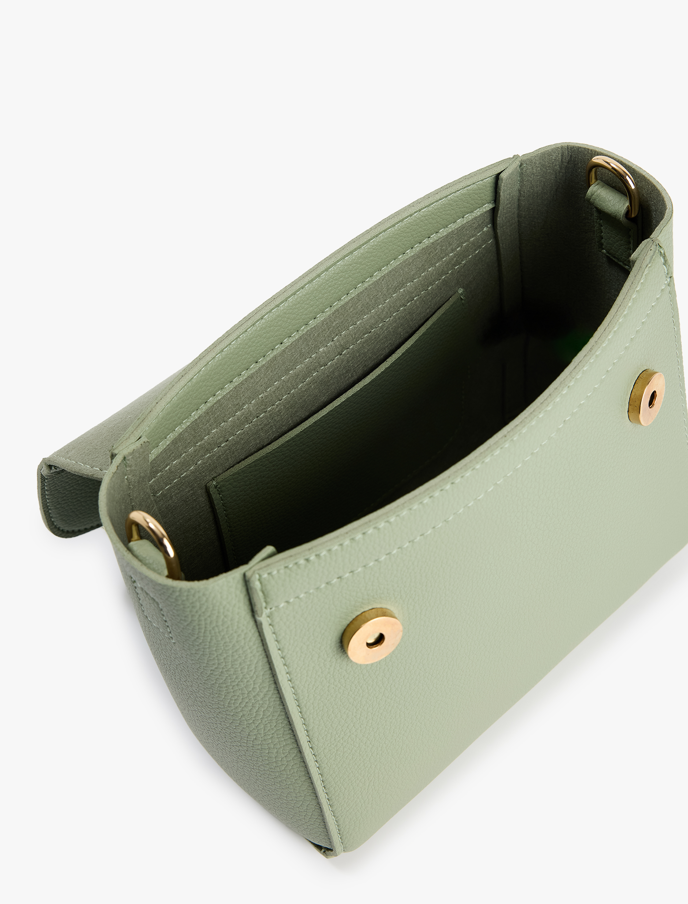  Kadın Metal Aksesuarlı Saplı Askılı Suni Deri Çapraz Çanta