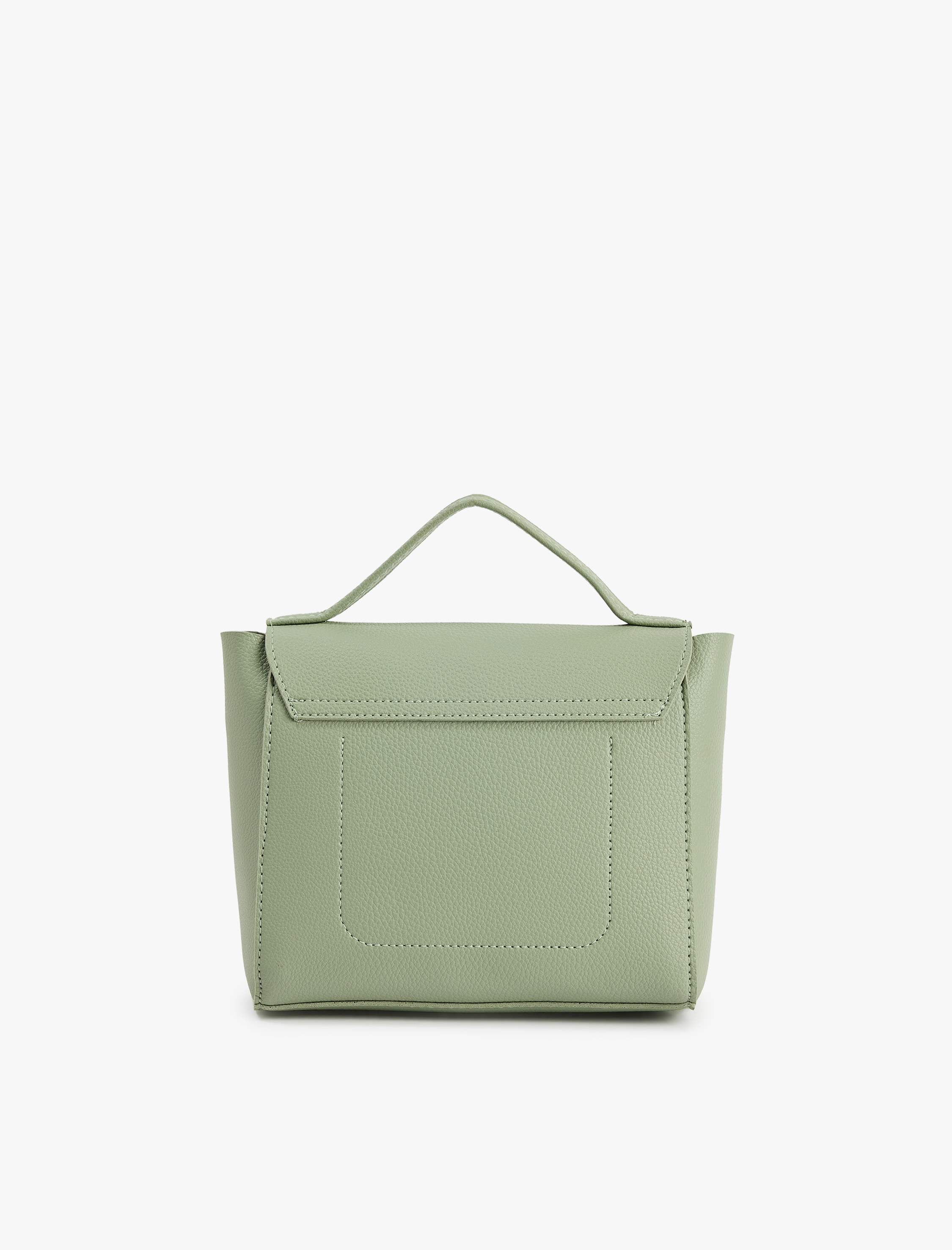  Kadın Metal Aksesuarlı Saplı Askılı Suni Deri Çapraz Çanta