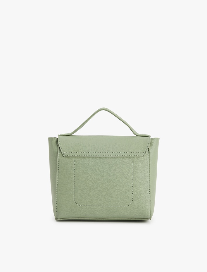 Kadın Metal Aksesuarlı Saplı Askılı Suni Deri Çapraz Çanta